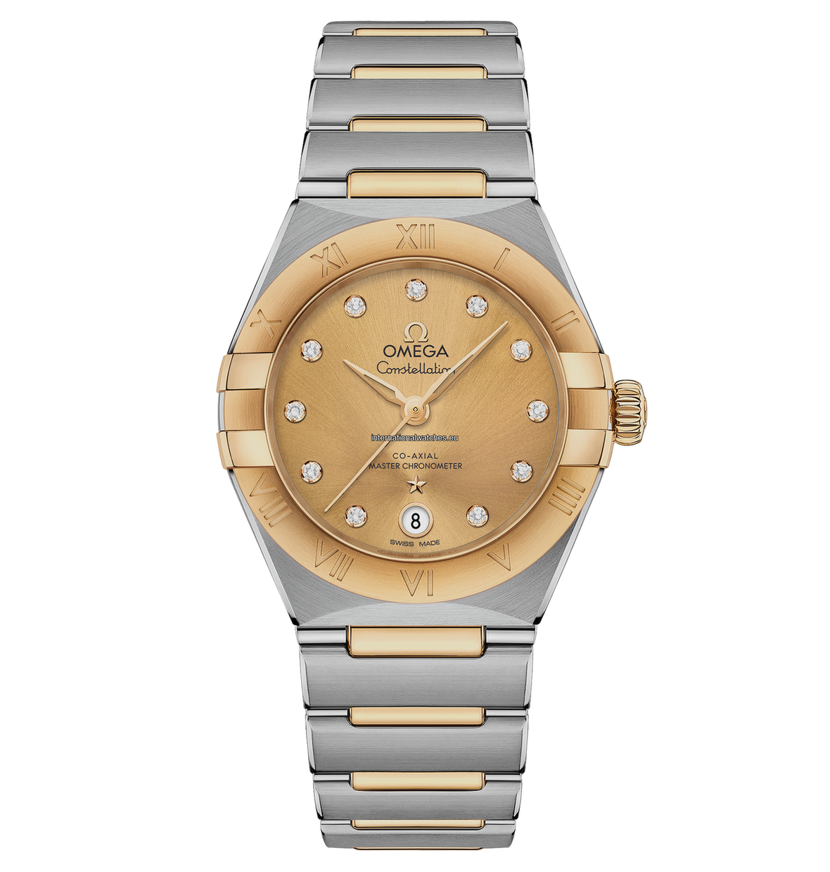 Omega Constellation 29mm Stainless Steel & Yellow Gold Watch 131.20.29.20.58.001 - Luxury Women's Timepiece for Business & Formal Occasions