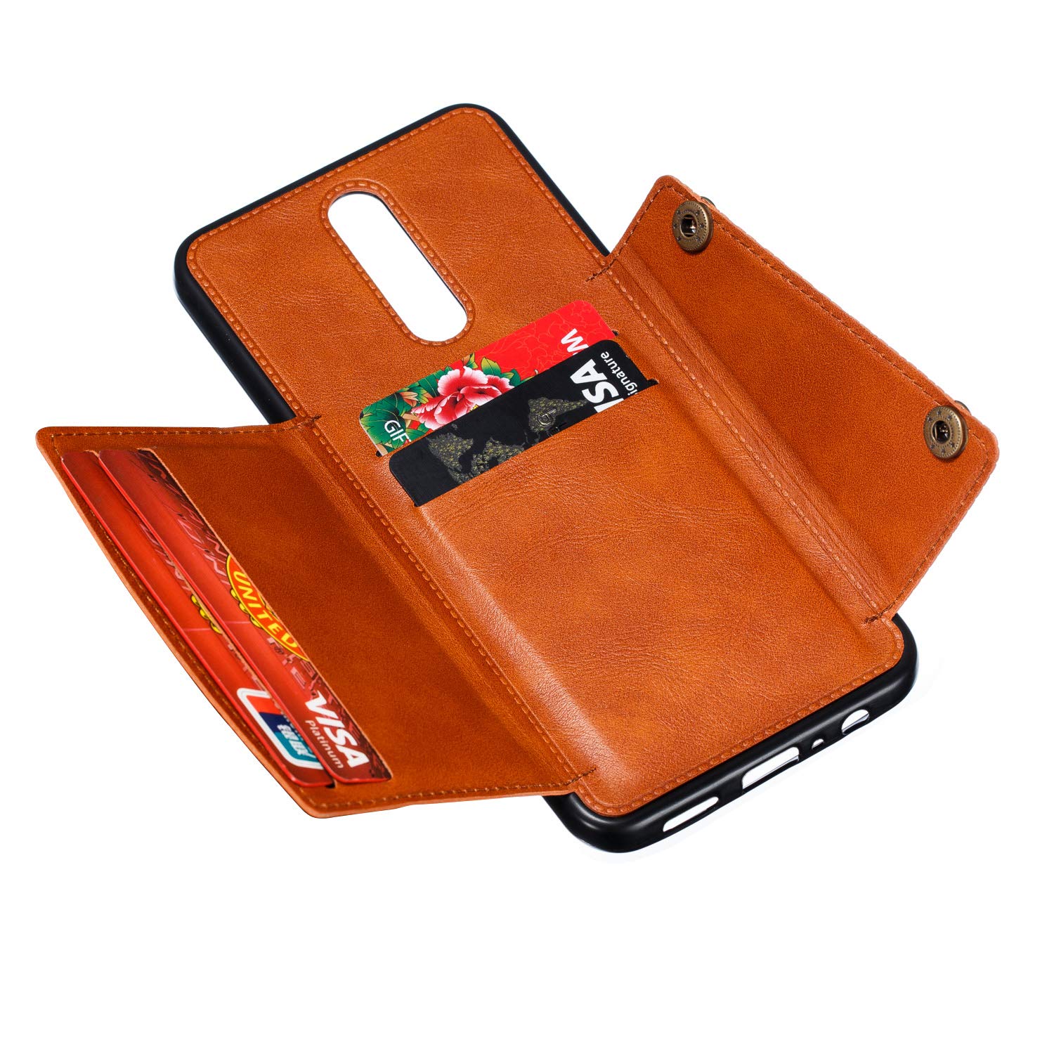 Oppo F11 Case with Card Slot - Premium Protective Cover for Oppo F11 CPH1911 CPH1913 (Brown) | Perfect for Everyday Use, Travel & Business