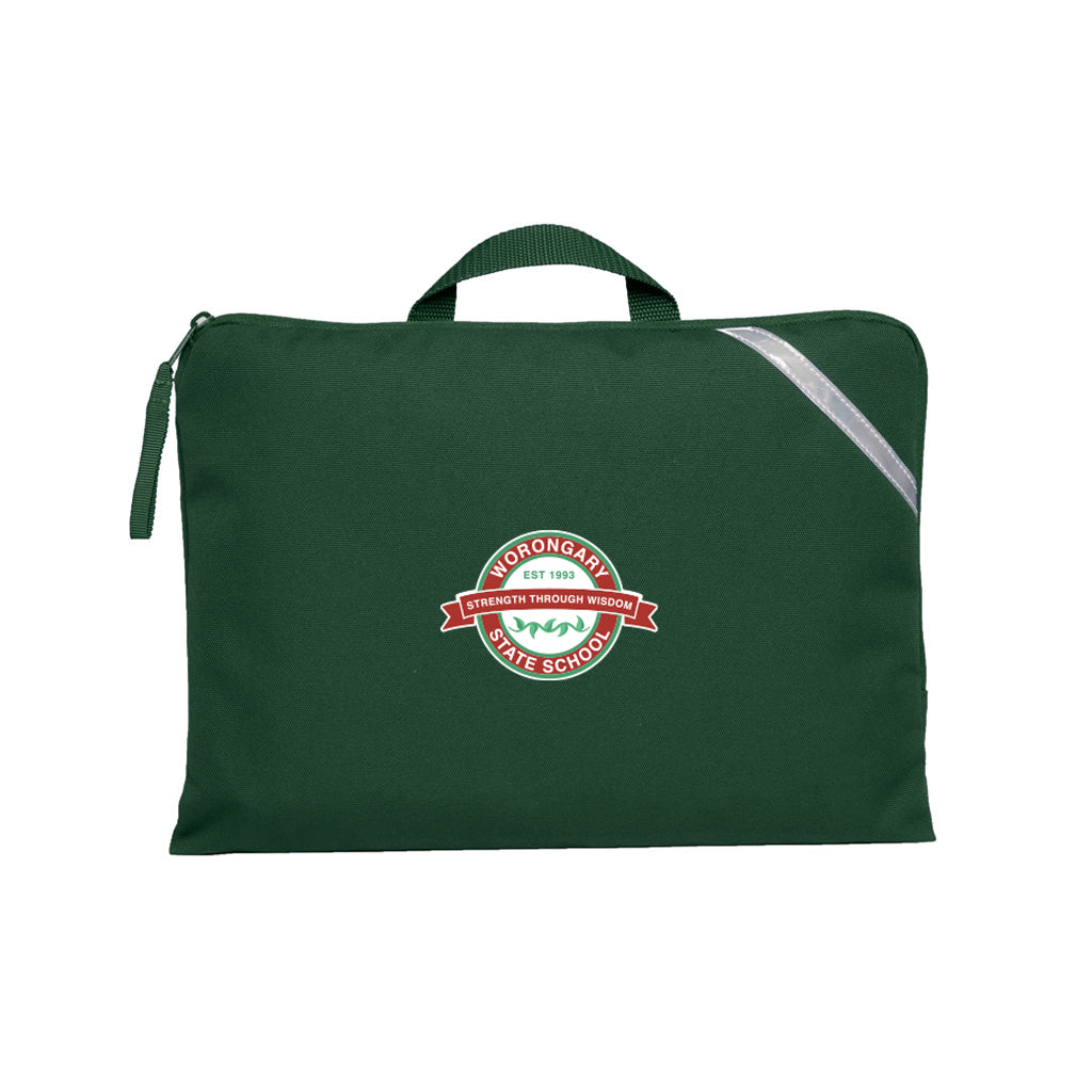 Worongary State School Quantum Book Bag in Bottle Green - Durable Backpack for Students, School Supplies, and Everyday Use