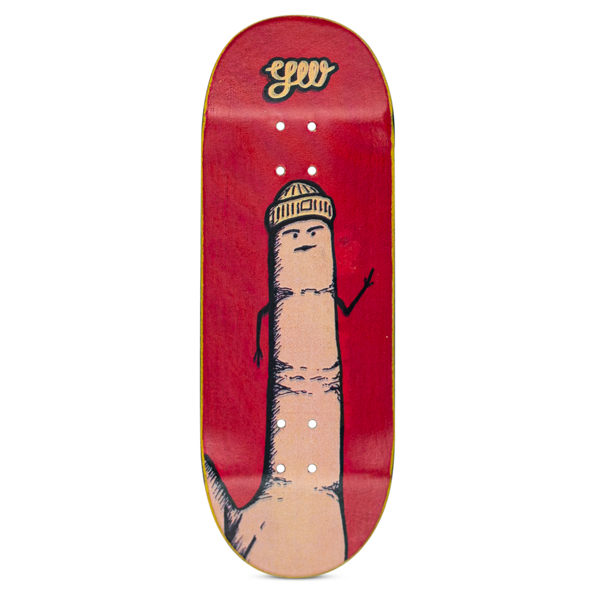 Yellowood Fingerboard Deck Rebel - Professional Mini Skateboard for Tricks & Stunts - Perfect for Skateboard Enthusiasts & Collectors - Great for Indoor Practice, Office Fun & Skatepark Training