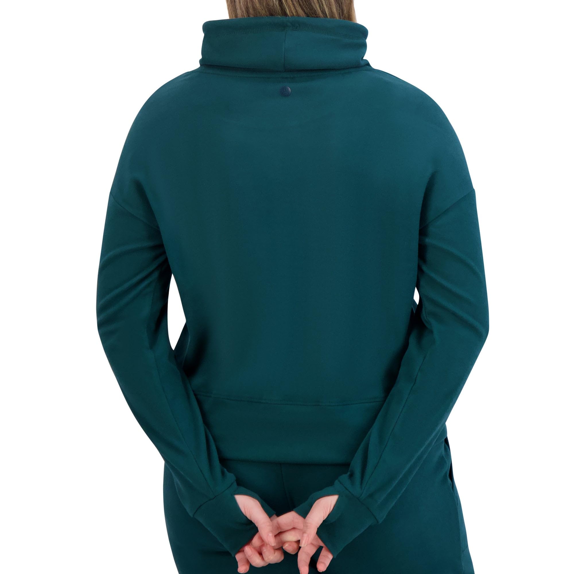 BEARPAW Women's Cozy Fleece Pullover Sweatshirt with Drawstring Hood & Funnel Neck - Soft Winter Casual Wear for Outdoor Activities & Lounge