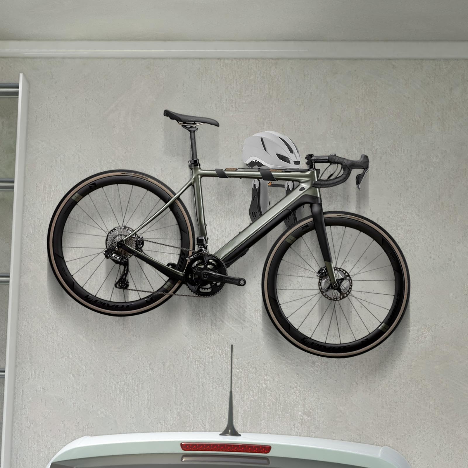 Wall Mount Bike Hanger - Space Saving Bike Rack for Garage, Bedroom & Storage Rooms | Heavy Duty Bike Storage Organizer with Easy Installation | Perfect for Home, Apartment & Small Spaces