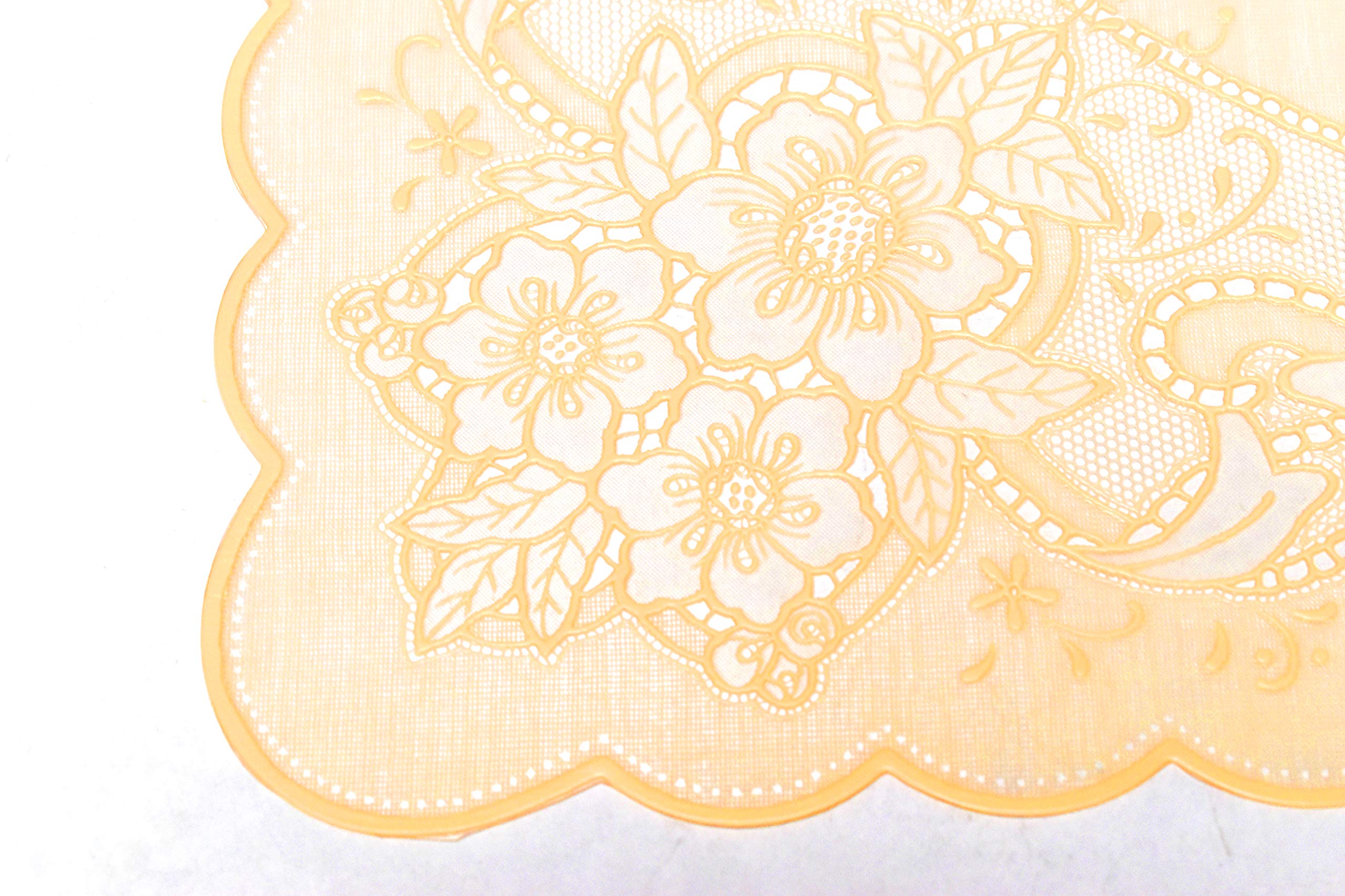 Spill-Proof Easy Care Lite Beige Placemats Set of 8 - 12x18 Inches Wipe Clean with Damp Cloth - Perfect for Dining Tables, Kitchen Countertops & Outdoor Picnics