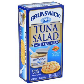 Brunswick Tuna Salad with Crackers - 12 Pack (3.0 oz Each) | Ready-to-Eat Protein Snack | Perfect for Lunches, Hiking & Emergency Food Kits