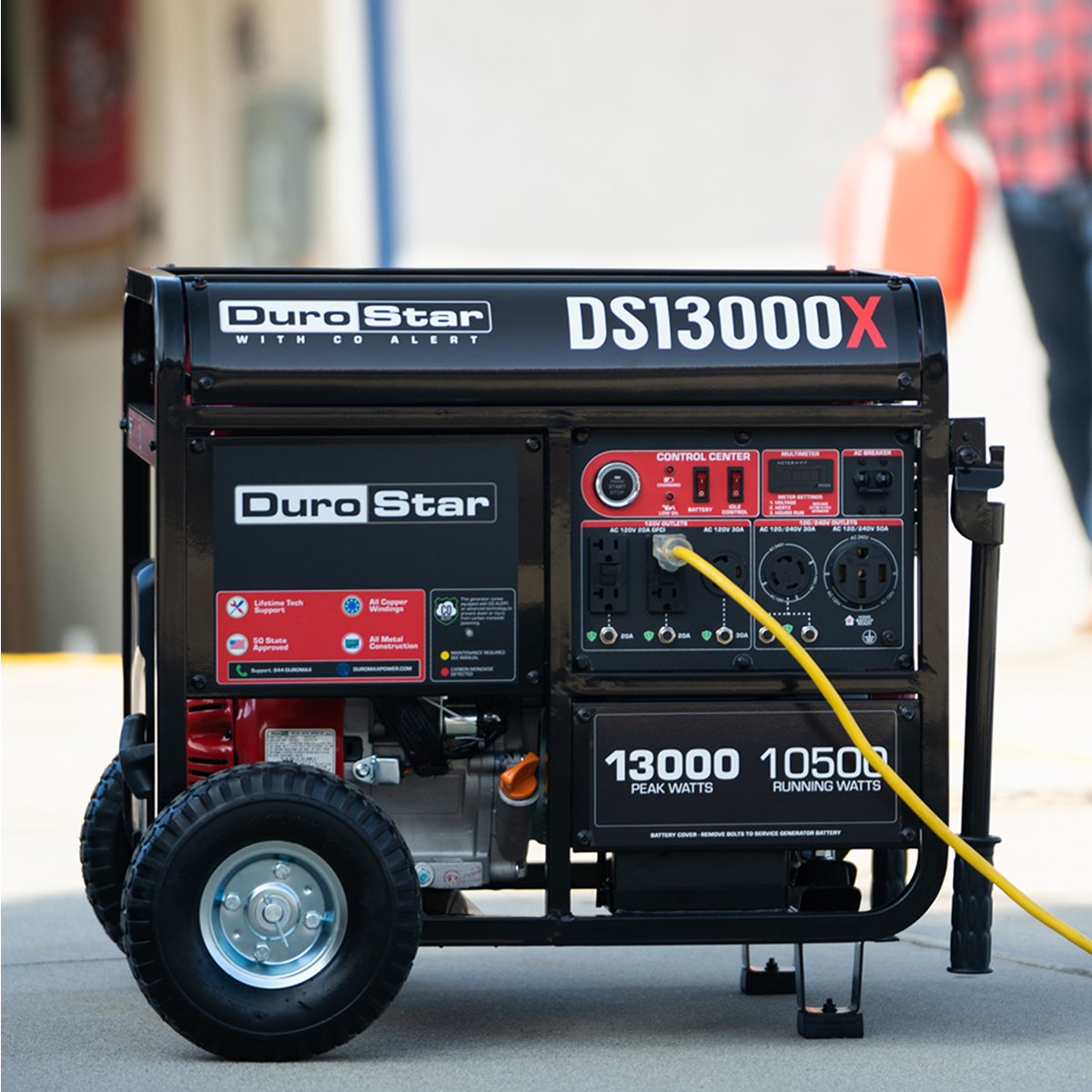 13,000 Watt Portable Gasoline Generator with CO Alert - Reliable Backup Power for Home, Camping & Emergency Use
