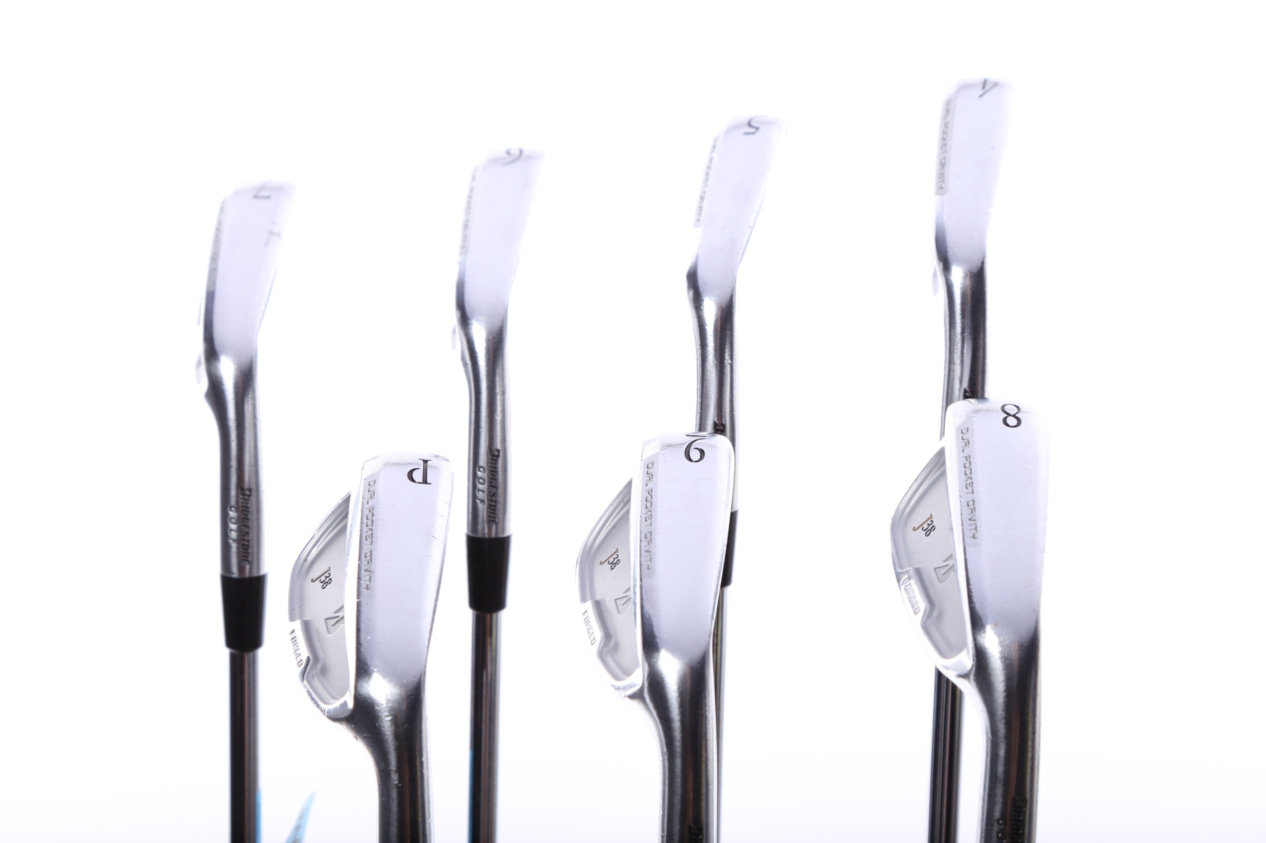 Premium Used Bridgestone J38 Dual Cavity Iron Set - Right Handed 4-PW Regular+ Flex Golf Clubs for Men | Perfect for Mid-Handicap Players & Driving Range Practice
