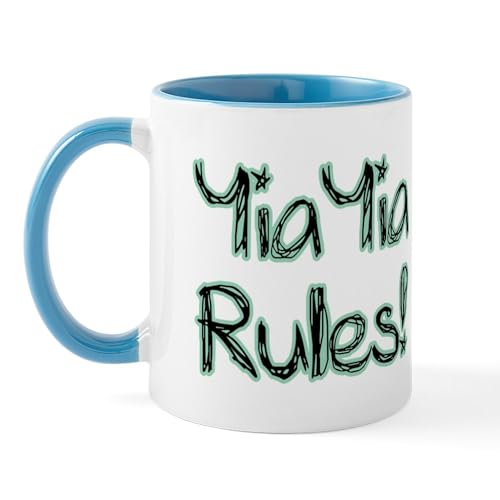White/Blue Inside - Yiayia Rules! Mug