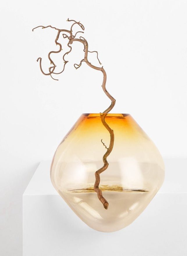 Noom Gutta Vase - Modern Ceramic Flower Vase for Home Decor, Wedding Centerpieces & Office Desk Accessories