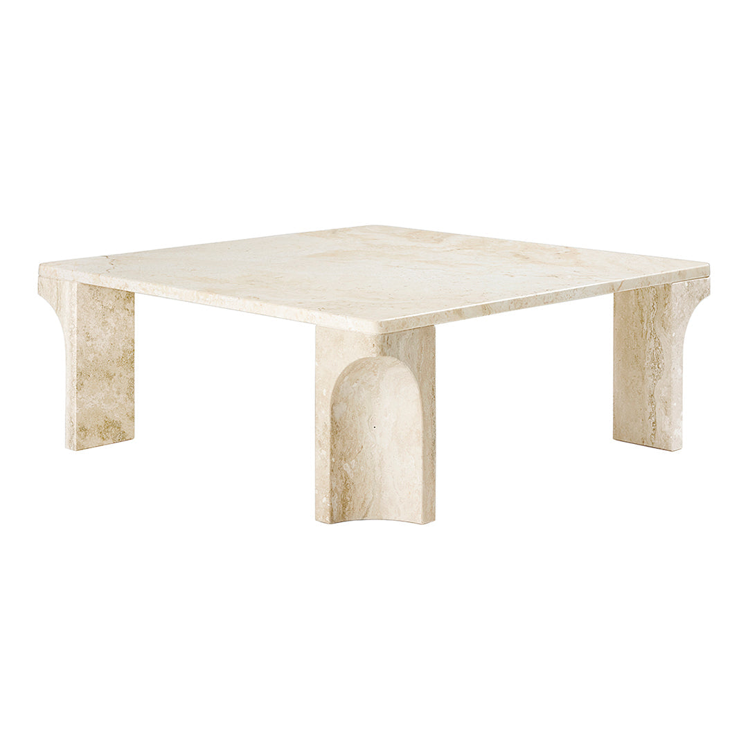 Modern Doric Coffee Table - Solid Wood Living Room Furniture for Home Decor | Perfect for Small Spaces, Apartments & Cozy Gatherings