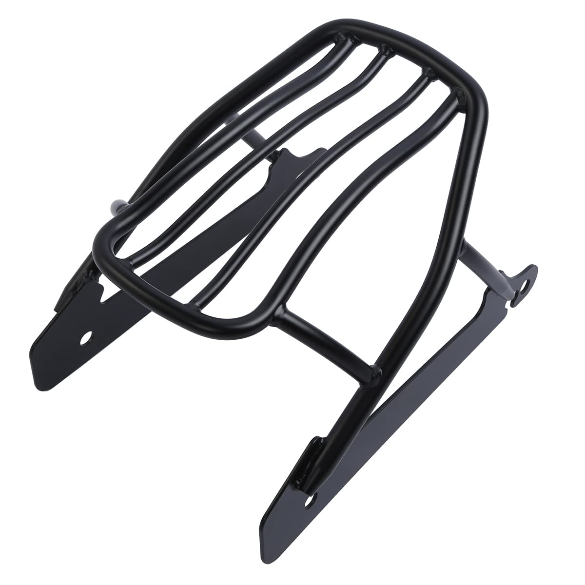 TCT-MOTORPARTS Black Heavy-Duty Solo Luggage Rack for Harley Dyna Street Bob & Super Glide 2006-2017 Models (Replaces OEM 52796-09) - Perfect for Motorcycle Touring & Daily Commuting