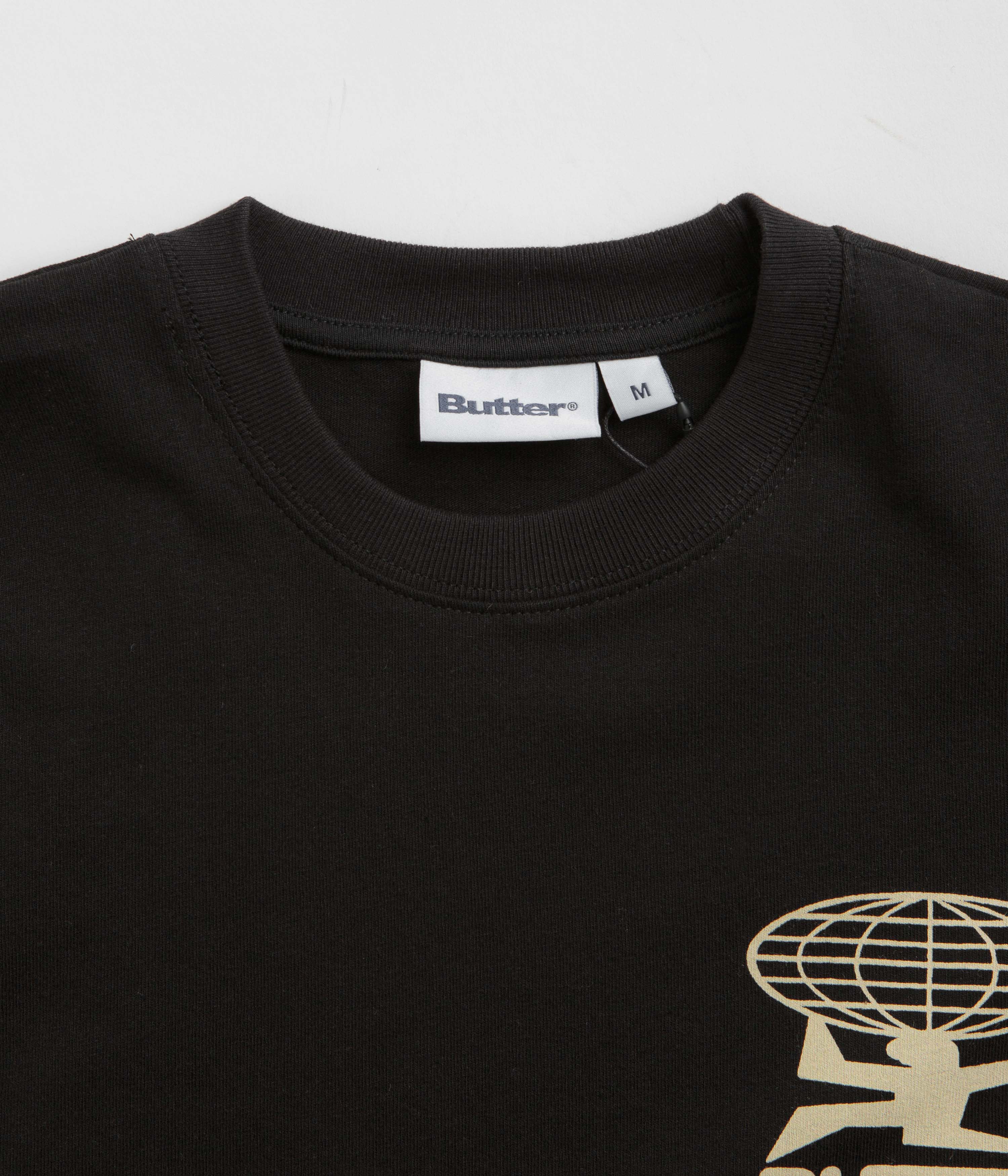Butter Goods All Terrain T-Shirt for Men - Comfortable Black Cotton Tee for Outdoor Adventures & Casual Wear