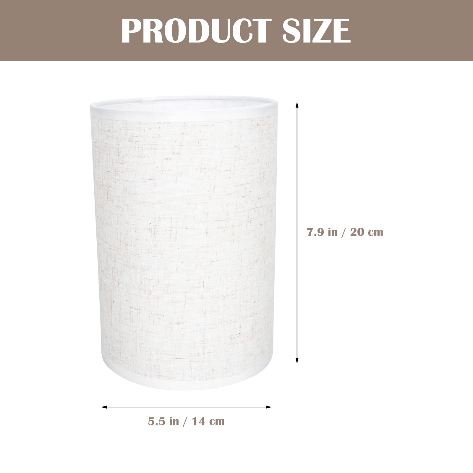 Natural Linen Lampshade - Handmade Fabric Table Lamp Cover for Home & Office Decor - Perfect for Bedroom, Living Room, and Study Desk Lighting