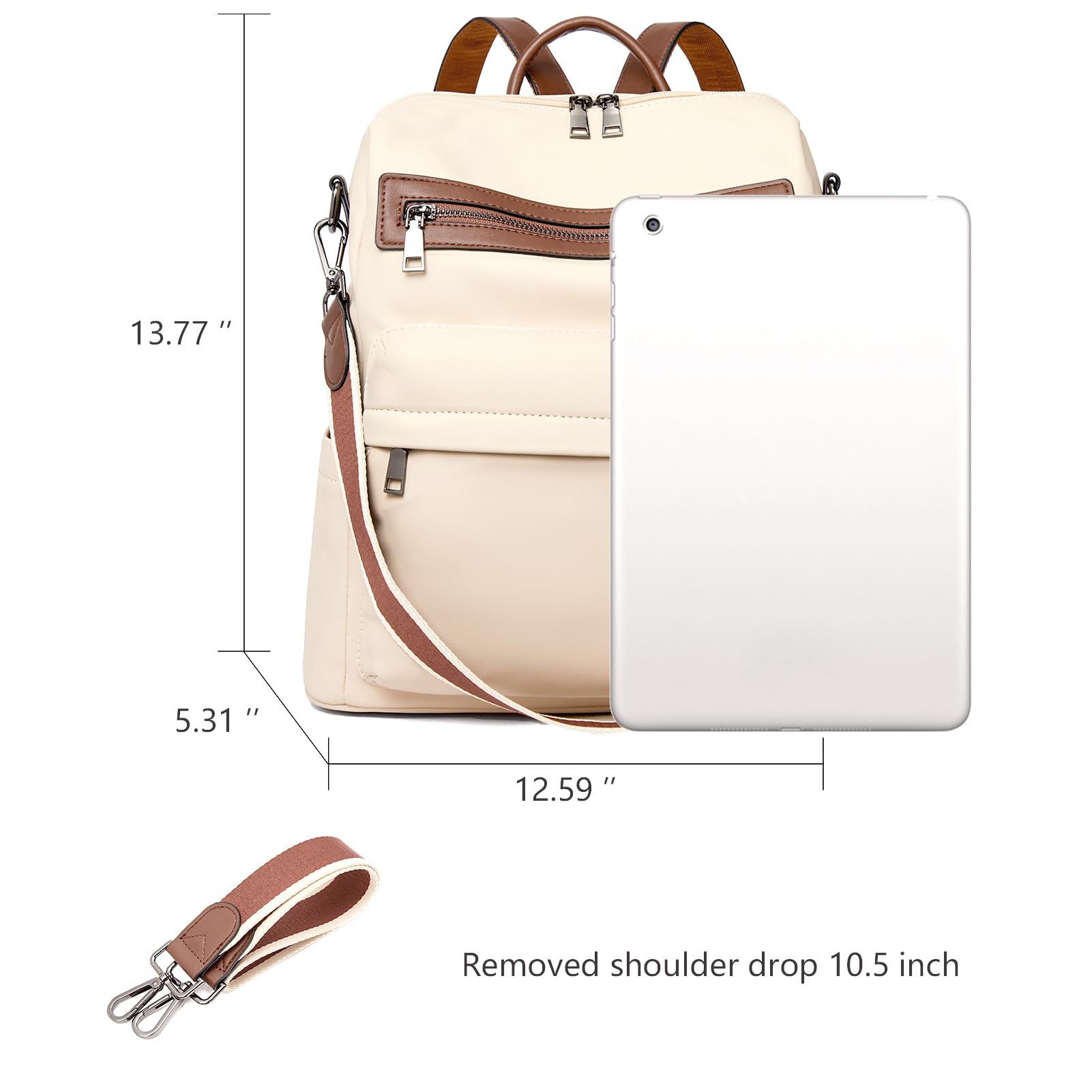 Stylish Women's Leather Backpack Purse - Fashionable Designer Shoulder Bag for Travel, Work & Daily Use | Large Capacity & Durable BROMEN Handbag