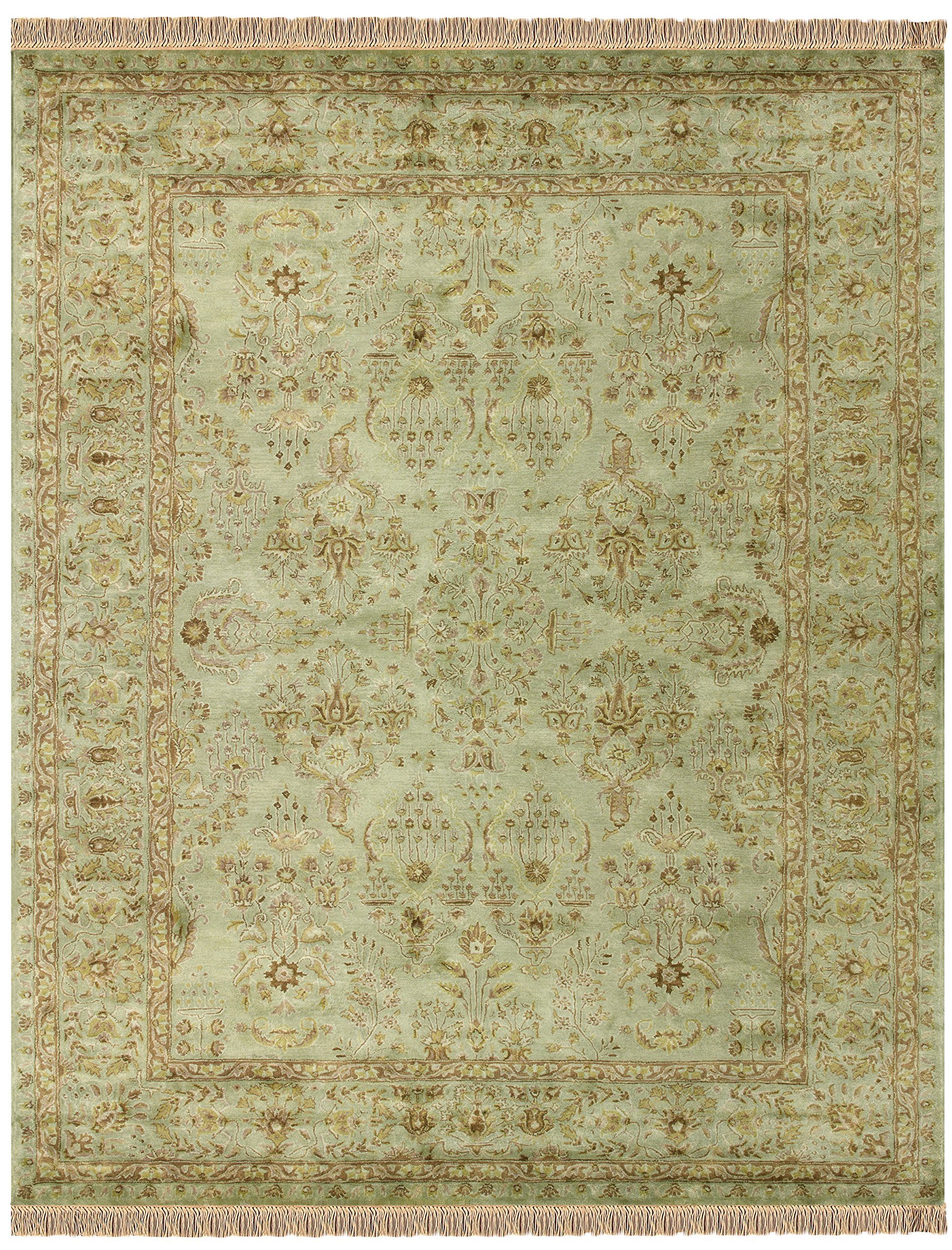 Feizy Amore 8' x 8' Round Sage Area Rug - Soft Bohemian Style Rug for Living Room, Bedroom & Dining Room Decor