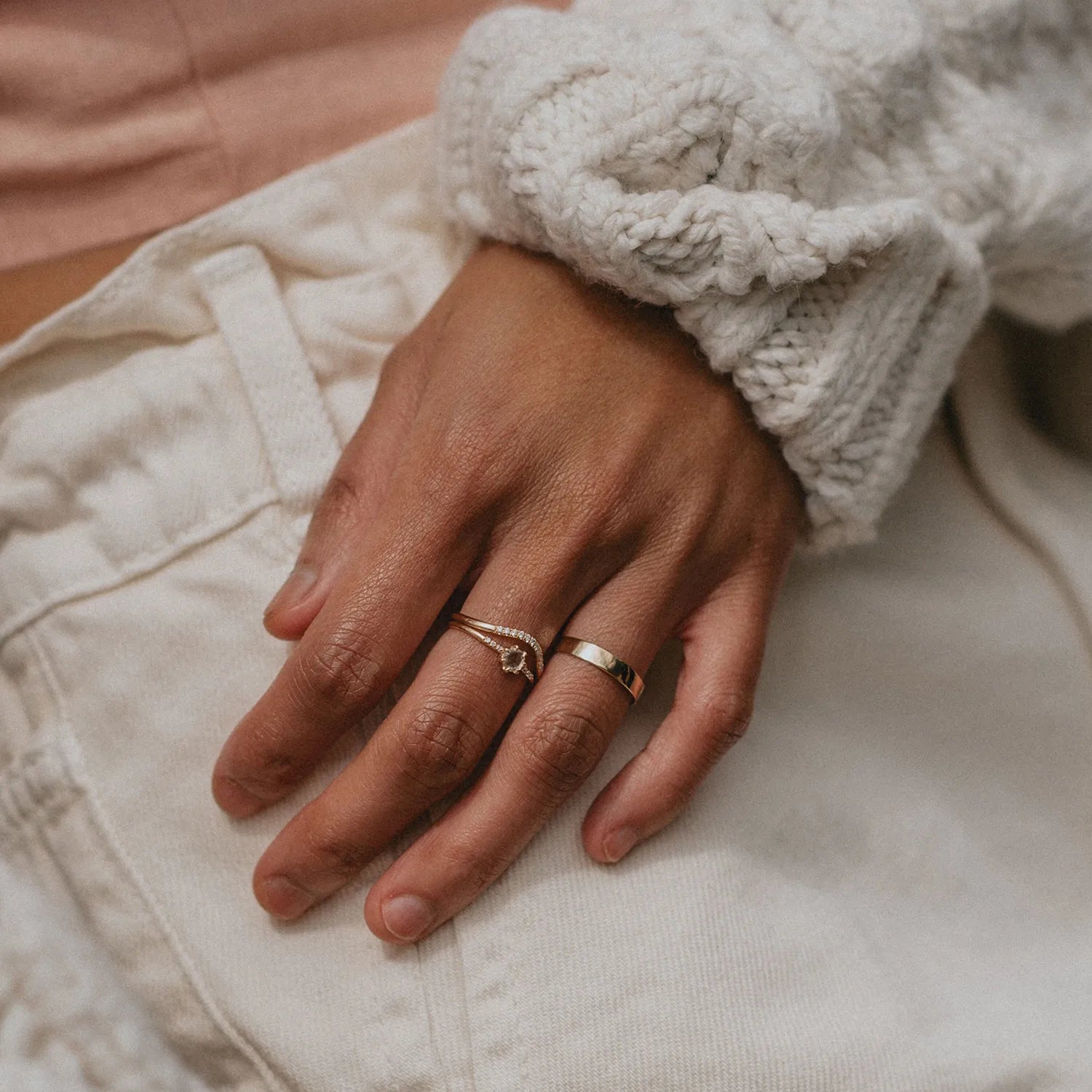 14K Rose Gold Wave Eternity Ring with White Diamonds - Elegant Stackable Wedding Band for Women, Perfect for Anniversaries, Engagements & Everyday Wear