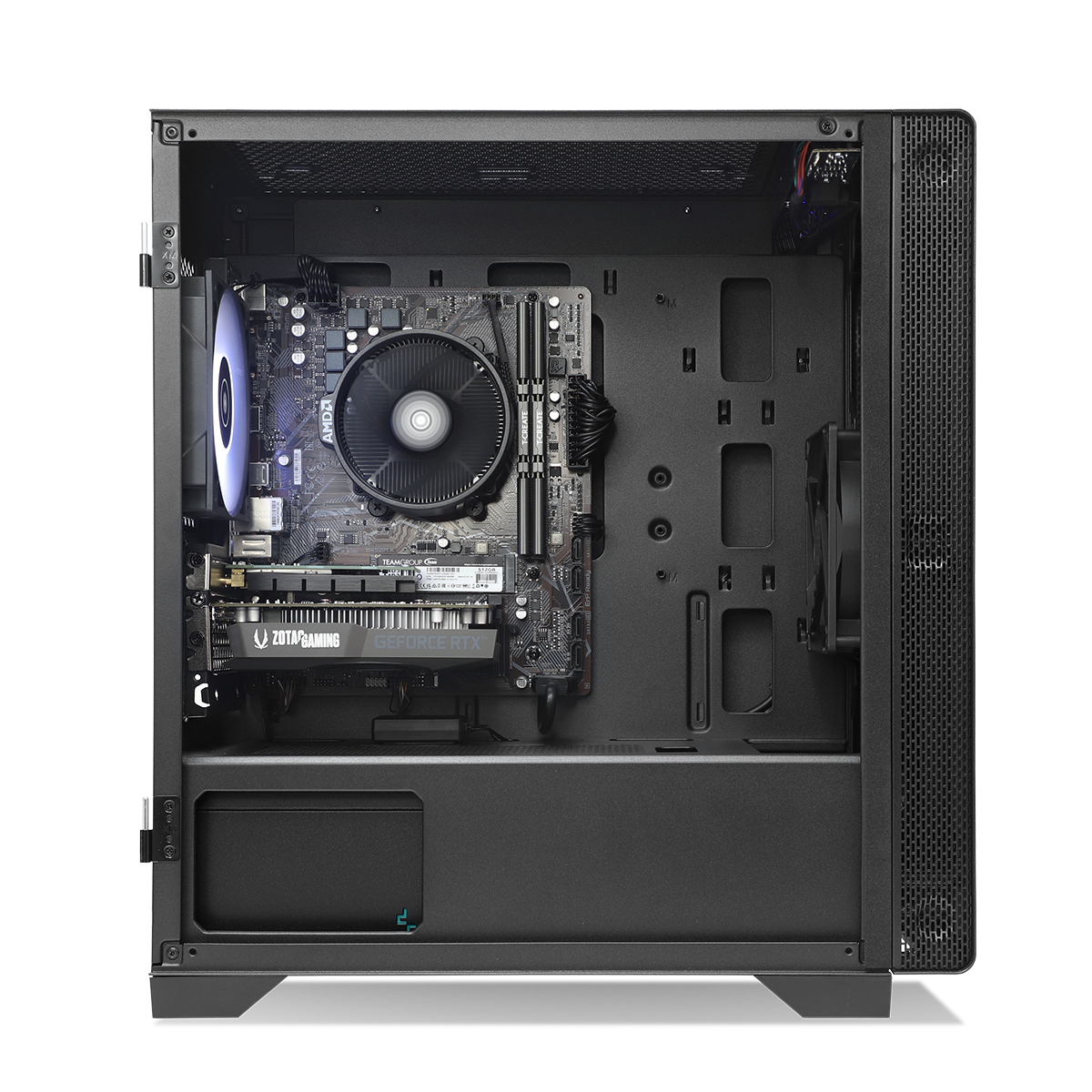 Arasaka RTX 3050 Ryzen 3 4100 Gaming Desktop PC - Black | High Performance Gaming Computer for Esports & Streaming