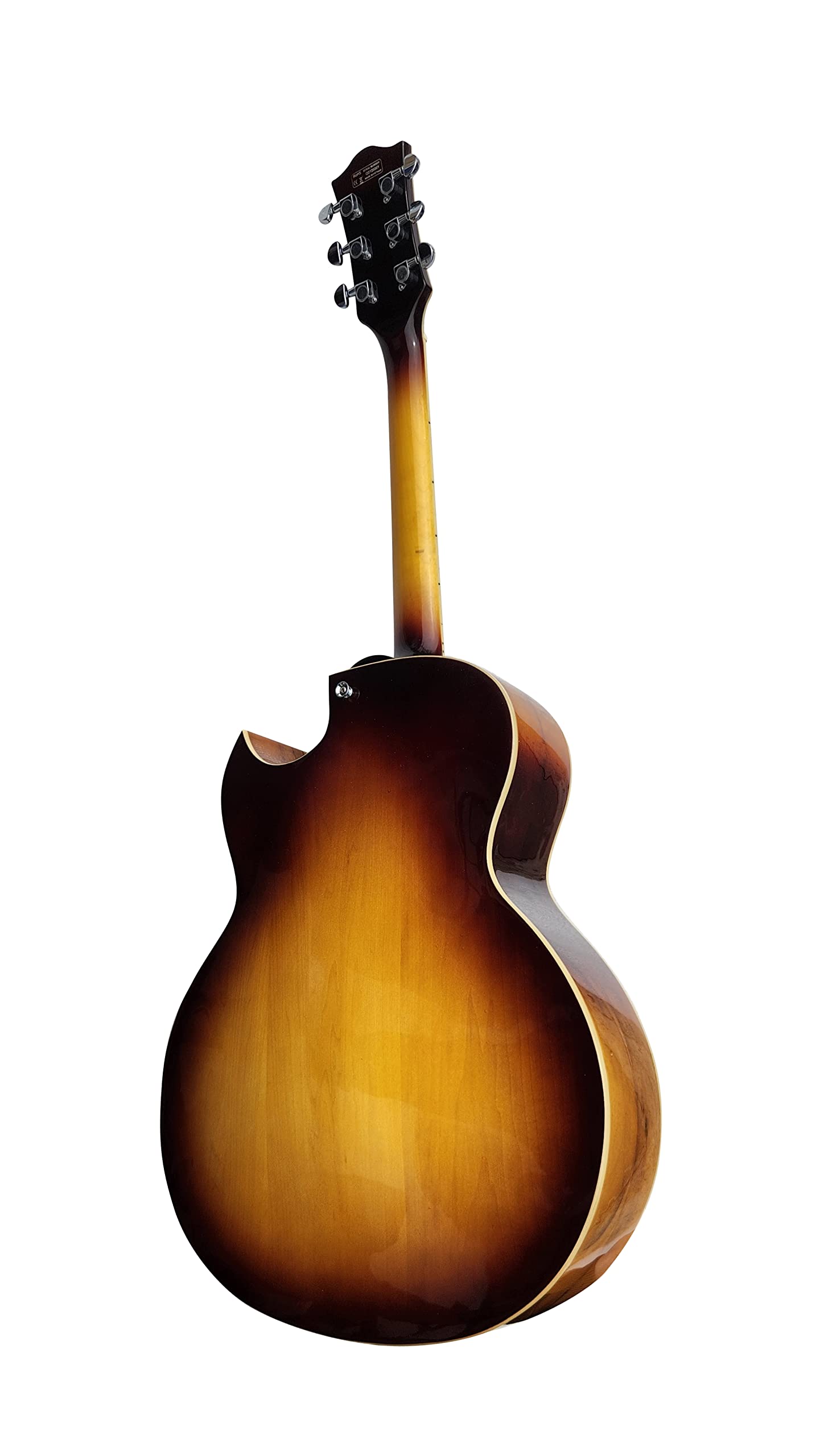 IYV 6 String Semi-Hollow Body Electric Guitar Right Handed Natural Finish (IJZ-500 NA) - Perfect for Jazz, Blues & Rock Performances