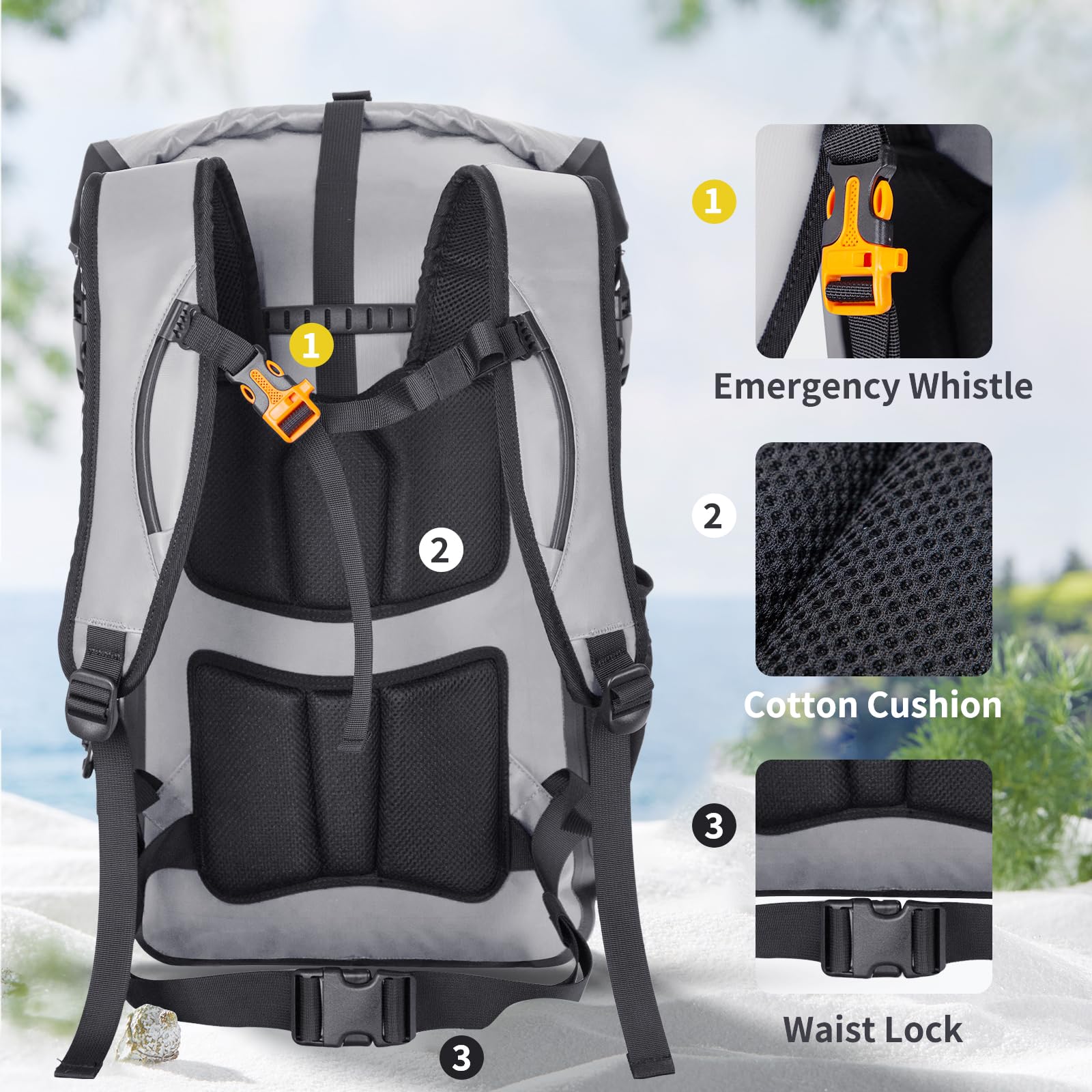 Waterproof Dry Bag Backpack 30L/40L for Women & Men - Lightweight Travel Dry Sack for Kayaking, Boating, Beach, Camping & Outdoor Adventures