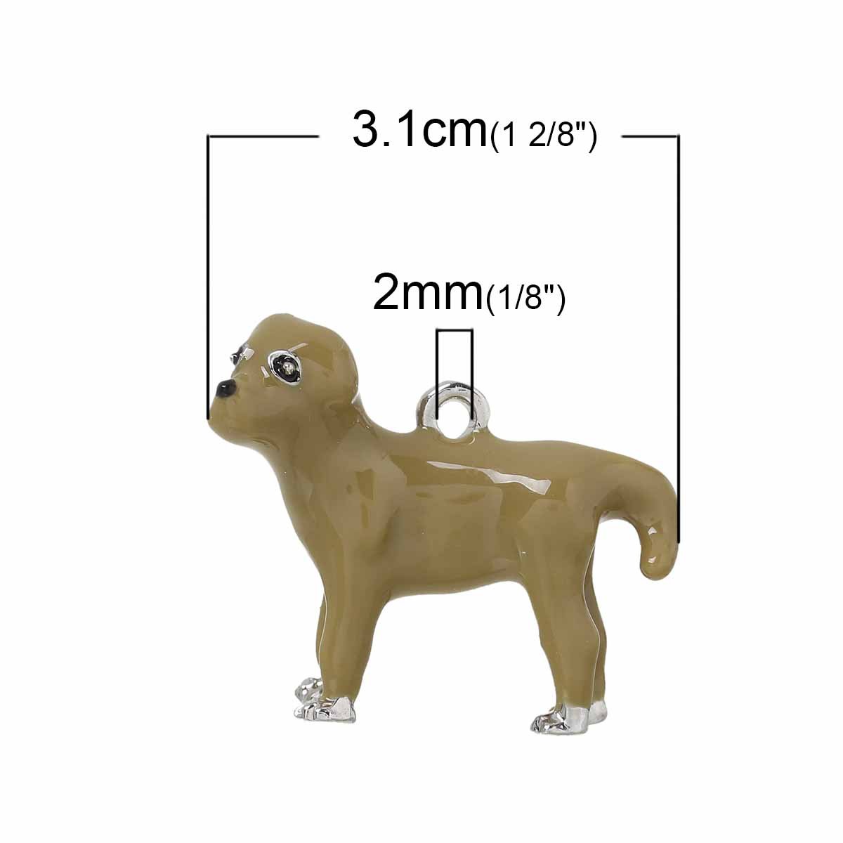 Sparkling Dog Charm Pendant for Jewelry Making - Handmade Beaded Bracelet & Necklace Accessories for Pet Lovers (Perfect for DIY Gifts, Party Favors, and Pet Memorial Keepsakes)