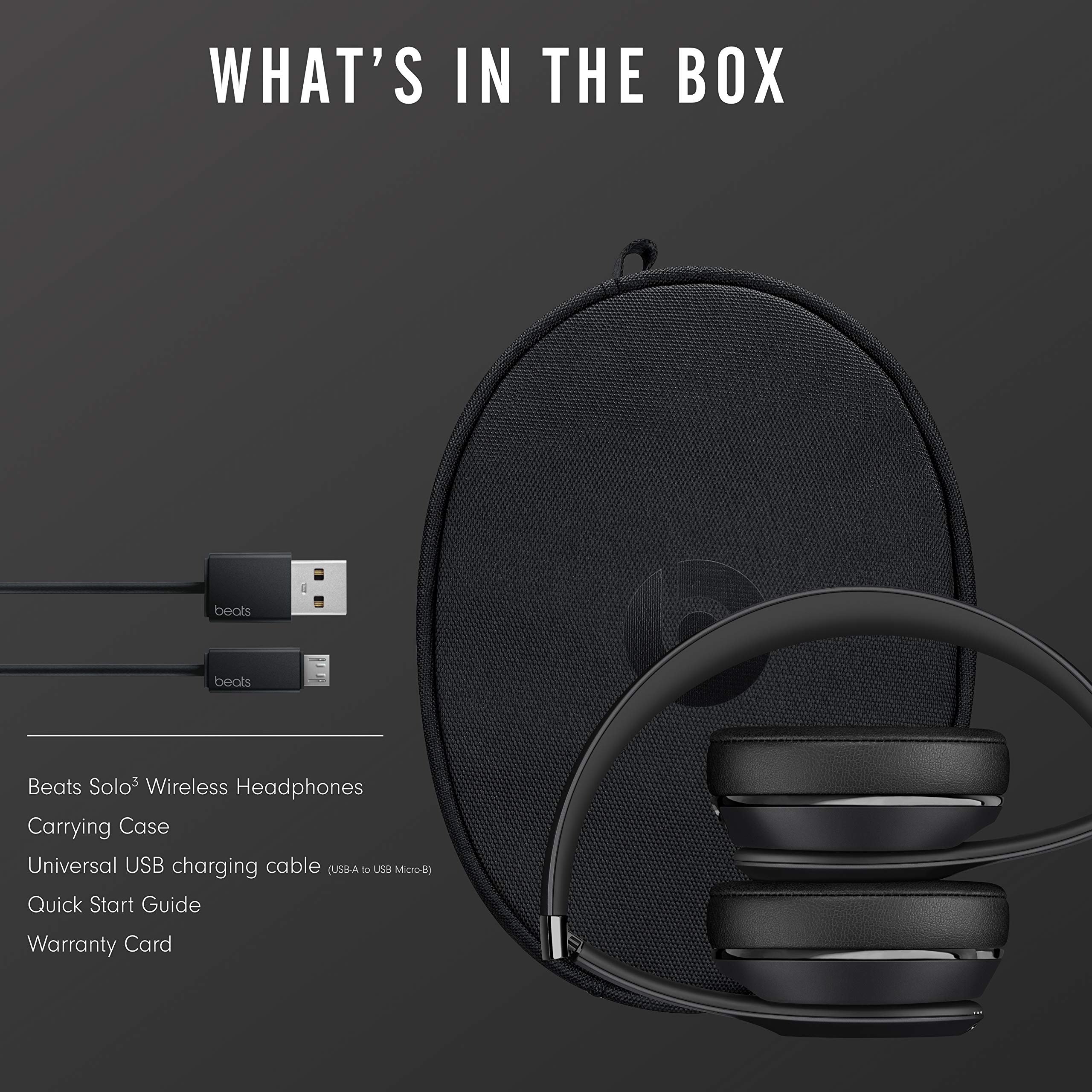 Beats Solo3 Wireless On-Ear Headphones with Apple W1 Chip - Bluetooth Headset with 40-Hour Battery Life & Built-in Mic (Black) | Perfect for Workouts, Commuting & Travel