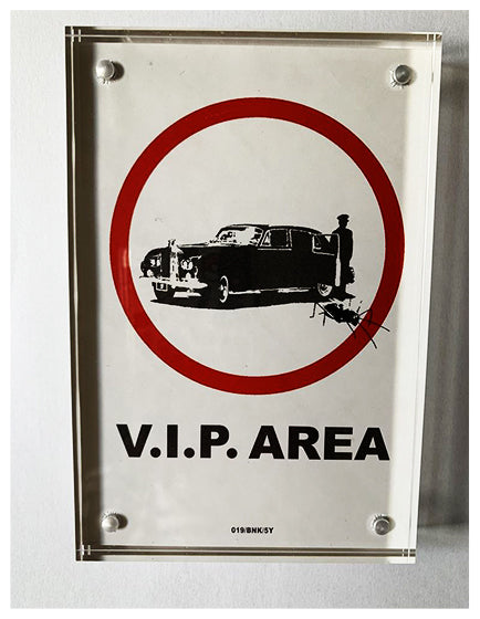 Banksy VIP Area Sticker - Unique Street Art Decal for Laptops, Phones & DIY Projects - Perfect for Urban Art Lovers & Home Decor