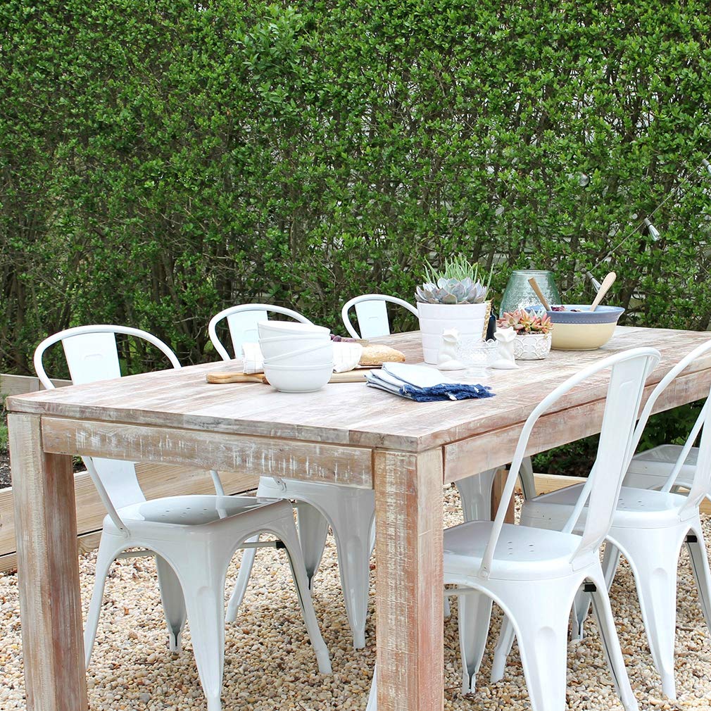 FDW Metal Dining Chairs Set of 2 - Indoor/Outdoor Stackable Kitchen & Patio Chairs - 18
