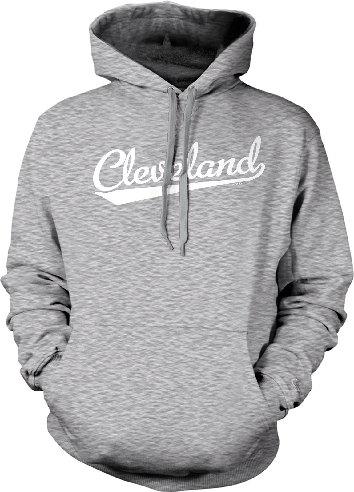Cleveland Script Baseball Font Hooded Sweatshirt - Vintage Baseball Style Pullover Hoodie for Men & Women - Perfect for Game Day, Casual Wear & Sports Fans