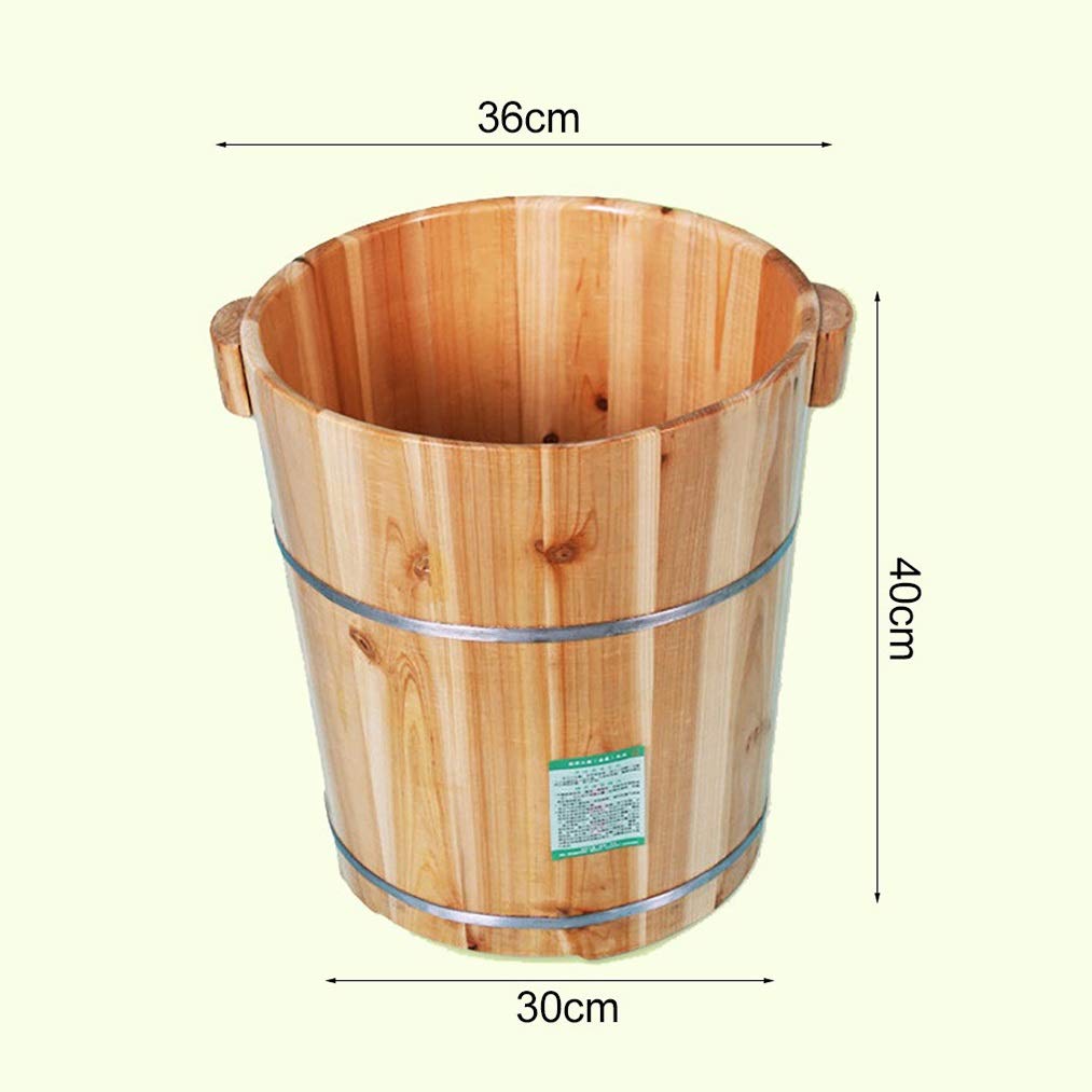 Wooden Foot Soaking Tub for Spa & Relaxation - Home Sauna Bucket with Massage Rollers, Natural Wood Foot Bath Basin for Pedicure & Foot Care - Perfect for Home Spa, Sauna Accessories & Relaxation Therapy