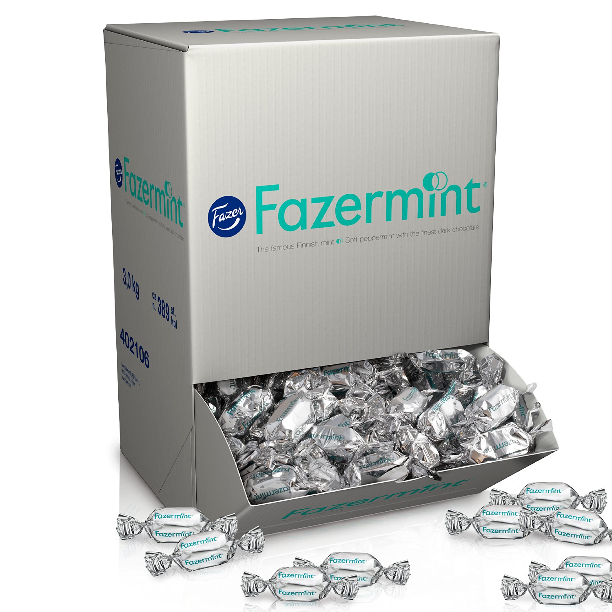 Fazer Fazermint 1lb Dark Chocolate Peppermint Cream Candy - Delicious Holiday Gift & Christmas Stocking Stuffer for Candy Lovers