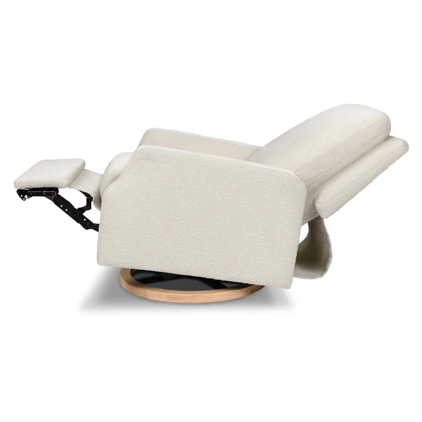 Namesake Crewe Electric Recliner & Swivel Glider Chair with Wood Base - Ivory Boucle Fabric | Modern Living Room Furniture for Relaxing & Entertaining