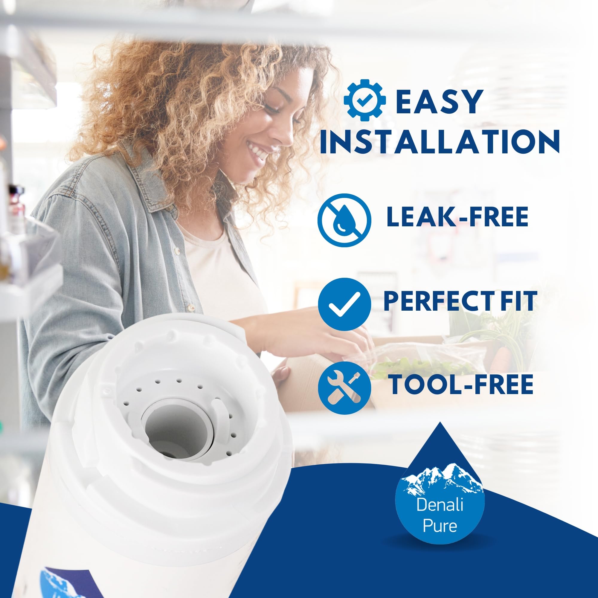 GE PFS22MIWBBB Refrigerator Water Filter Replacement - Compatible with GE GSWF Fridge Filter Cartridge | Pure Drinking Water for Home & Office Use