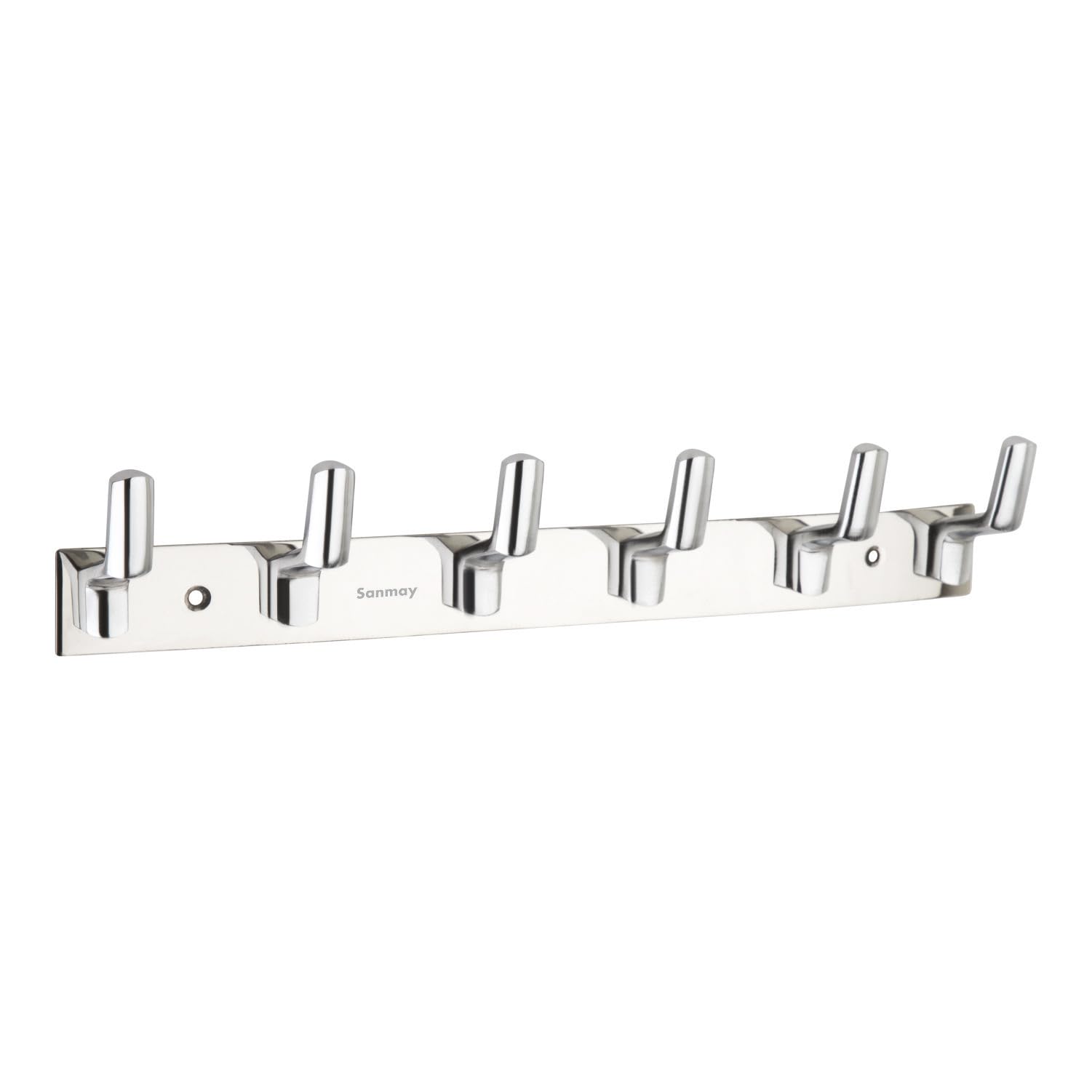 Sanmay 6-Leg Stainless Steel Z-Type Wall Hook Hanger - Set of 2 | Heavy Duty Wall Mounted Towel Rack & Clothes Hanger | Perfect for Bathroom, Kitchen, Bedroom & Entryway Organization