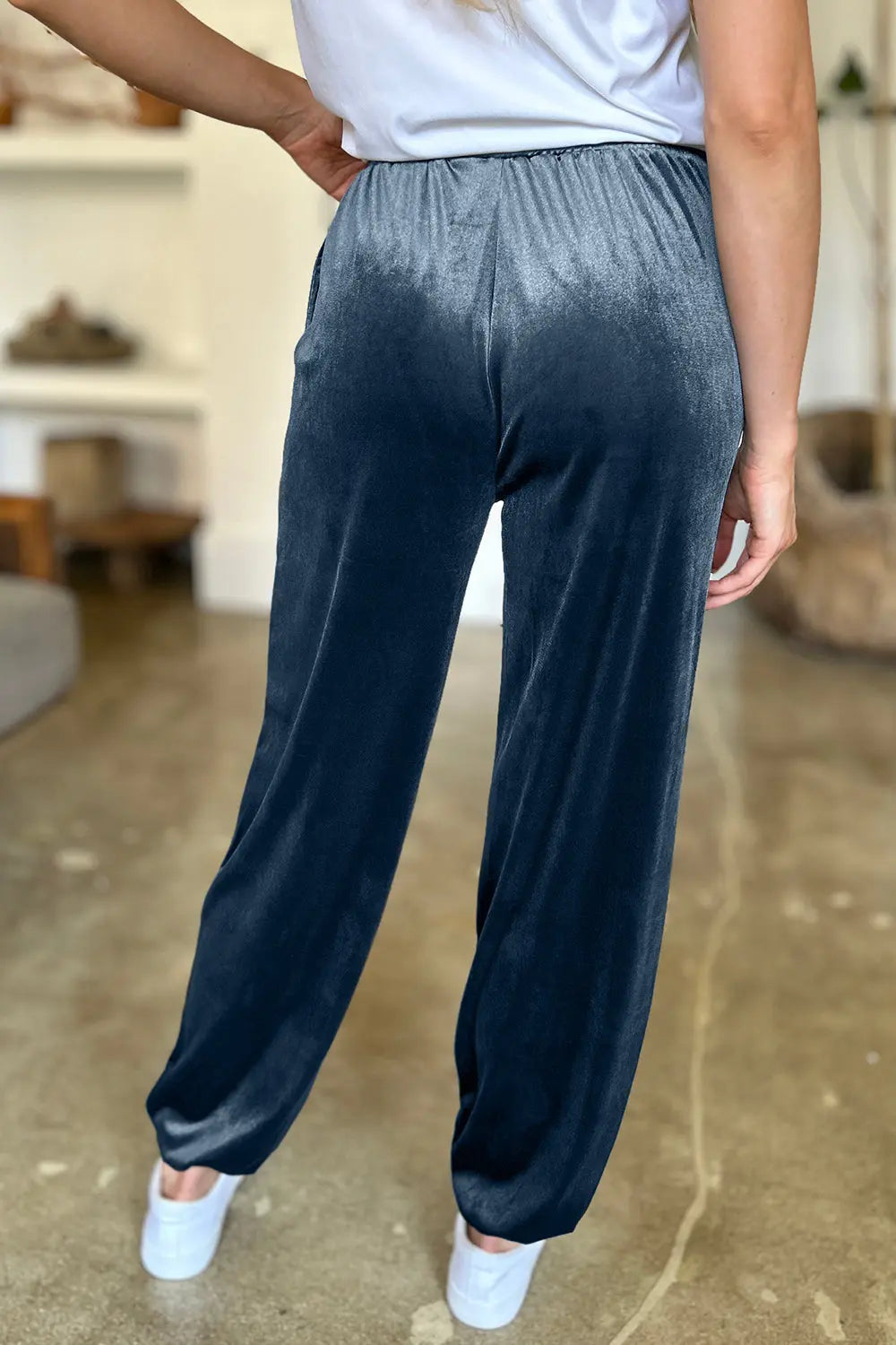 Comfortable Stretch Pocketed Elastic Waist Joggers for Women - Soft Lounge Pants for Running, Yoga & Casual Wear