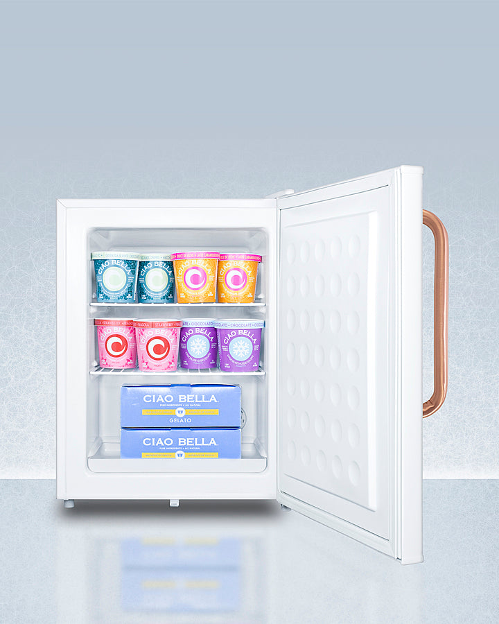Accucold FS30LTBC Compact All Freezer with Antimicrobial Pure Copper Handle - Perfect for Home, Office, and Small Business Storage Needs