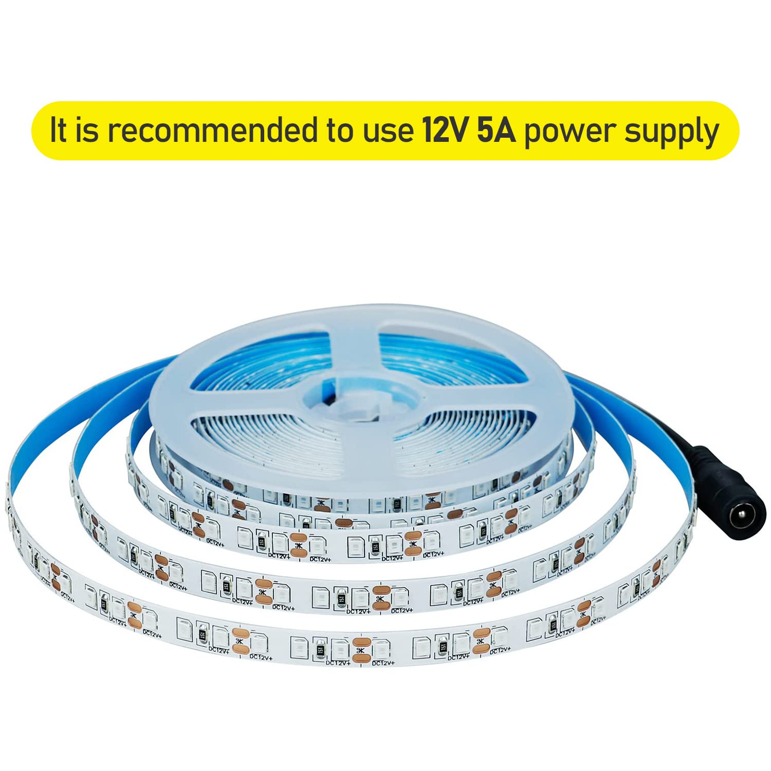12V 5M/16.4ft Red LED Strip Light - 600 SMD2835 LEDs High Brightness Flexible Tape Light IP20 Non-Waterproof for Bedroom, Christmas Decorations, Party Lighting (Power Supply Not Included) - Perfect for Home Accent Lighting, DIY Projects and Holiday Decor