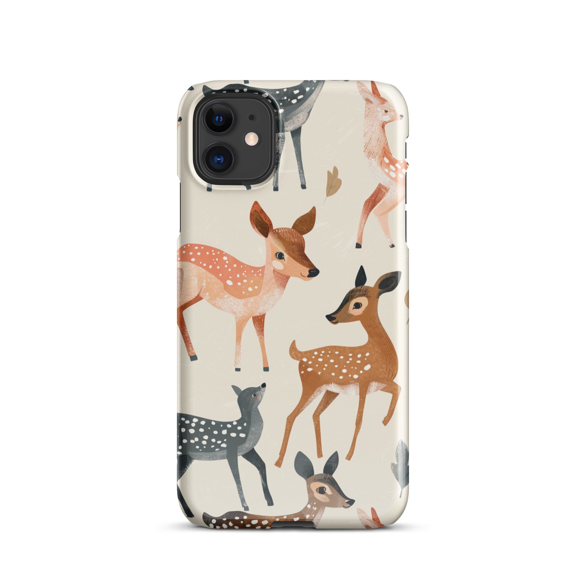Deer Baby Snap Case for iPhone - Cute Protective Cover for iPhone 13/12/11/XR/XS - Perfect for Kids, Teens & Animal Lovers - Ideal for School, Travel & Everyday Use