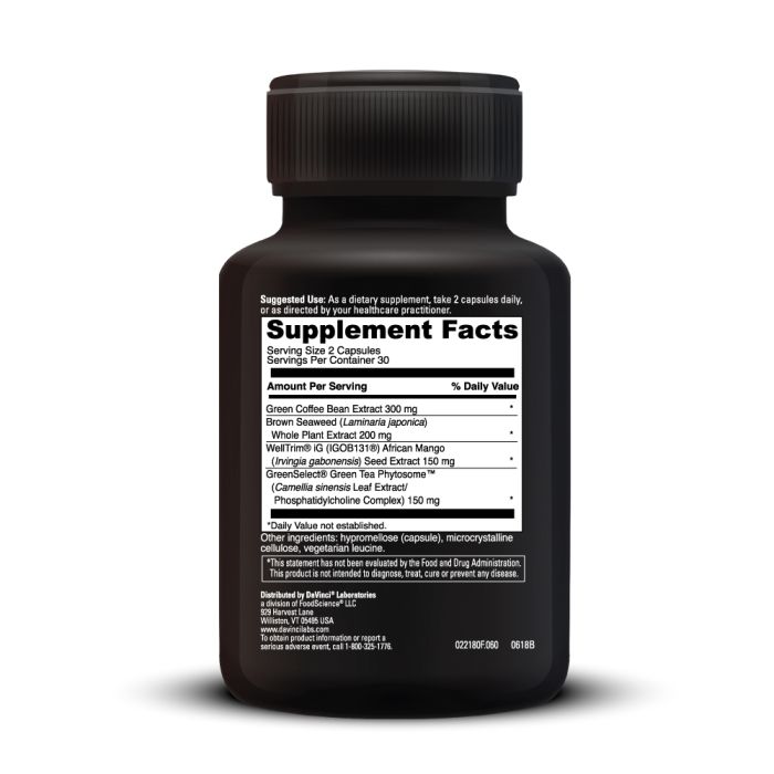 Davinci Labs Adipo Leptin Benefits™ - 60 Capsules for Weight Management & Metabolism Support - Ideal for Healthy Lifestyle & Wellness Routine