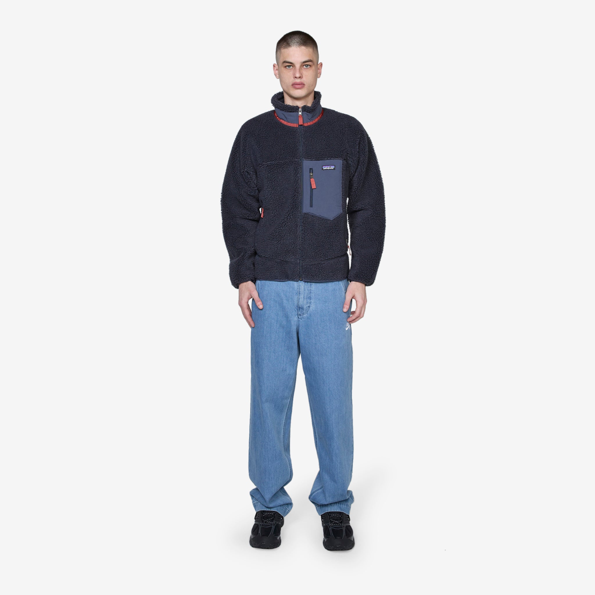 Classic Retro X Jacket in Smolder Blue - Vintage Style Men's Outerwear for Casual Wear & Outdoor Adventures