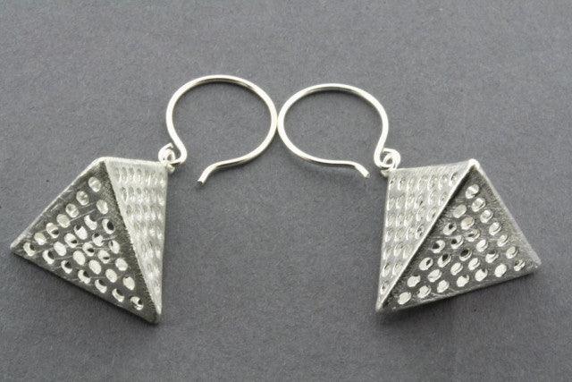 Pyramid Hive Earrings for Women - Trendy Geometric Dangle Earrings for Party, Wedding & Everyday Wear