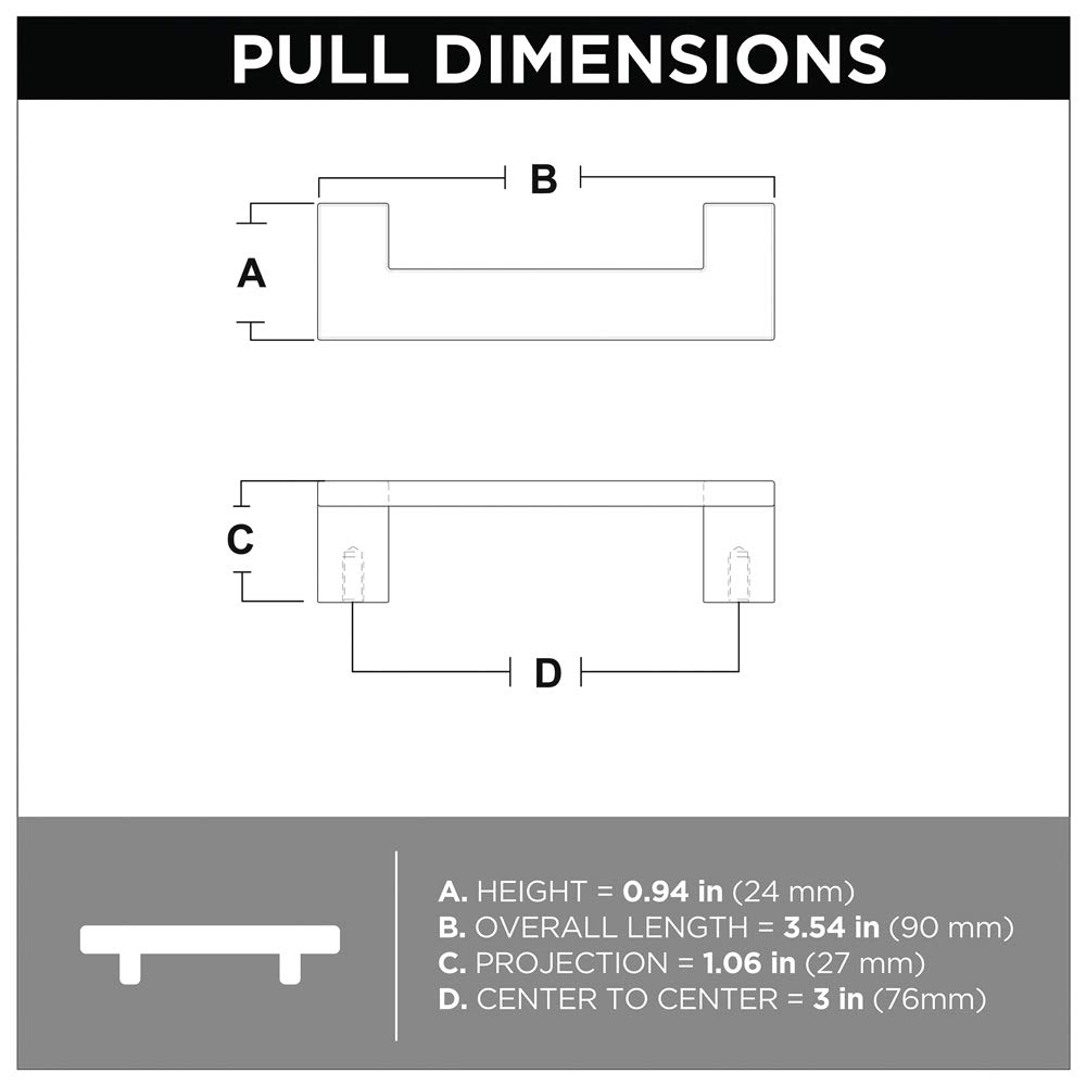 Franklin Brass 10-Pack Brushed Copper Cabinet Handles - 3