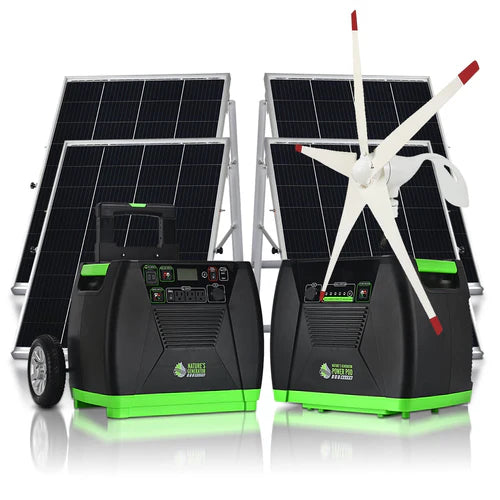 Natures Generator Elite Platinum WE System - Solar Power Generator for Home & Outdoor Use - Emergency Backup Power for Camping, RV, and Off-Grid Living