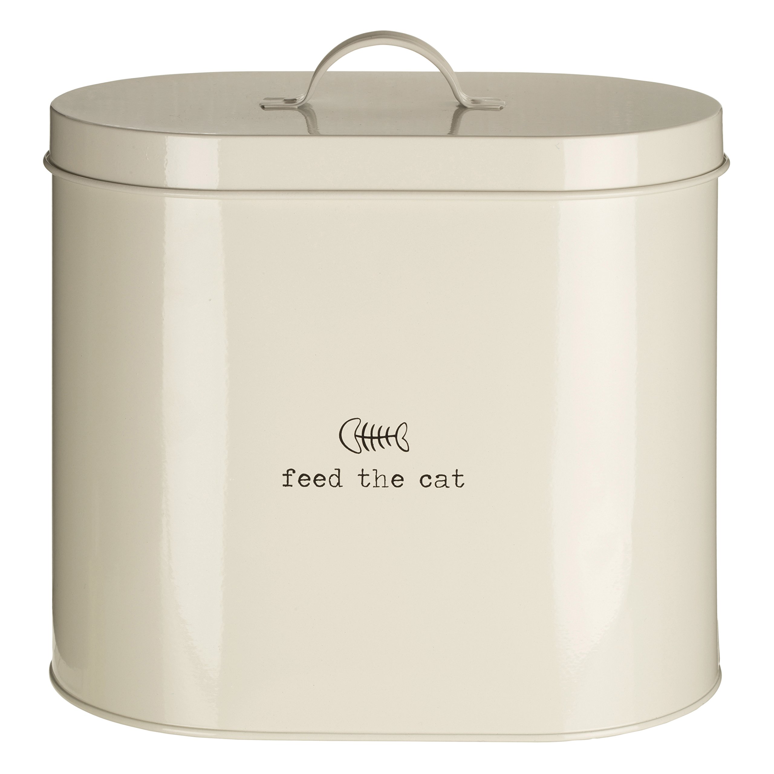 Premium Cat Food Storage Container with Measuring Spoon - 6.5L Airtight Pet Food Bin for Freshness (Cream) - Ideal for Dry Kibble Storage in Kitchens & Pet Feeding Stations