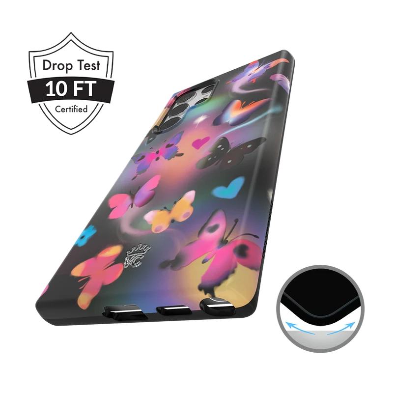 Aurora Butterfly Samsung Phone Case - Elegant Floral Design Protective Cover for Samsung Galaxy Series | Perfect for Daily Use, Travel & Gifting