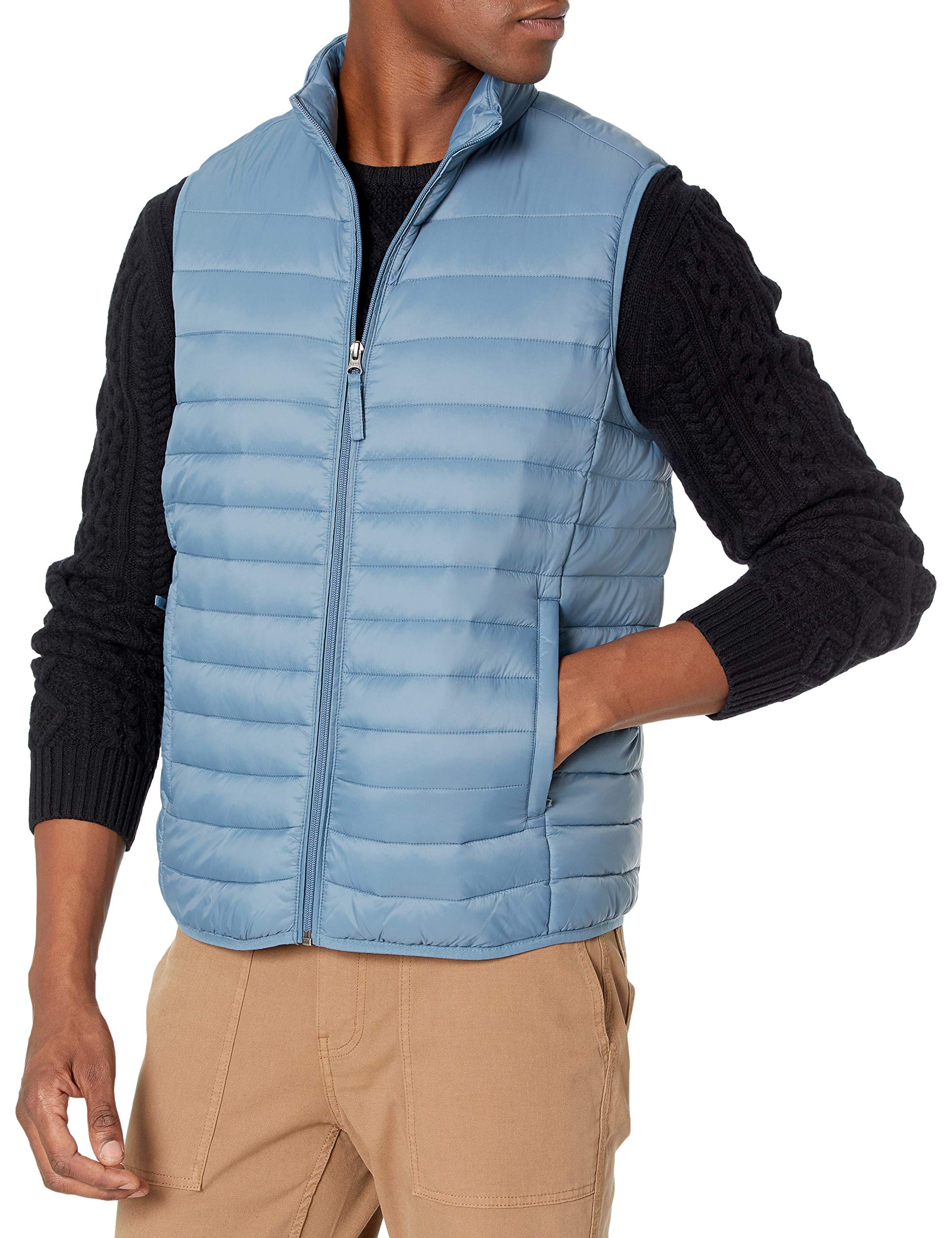 Amazon Essentials Men's Lightweight Water-Resistant Packable Puffer Vest - Multipack for Outdoor Activities, Hiking, Camping & Travel