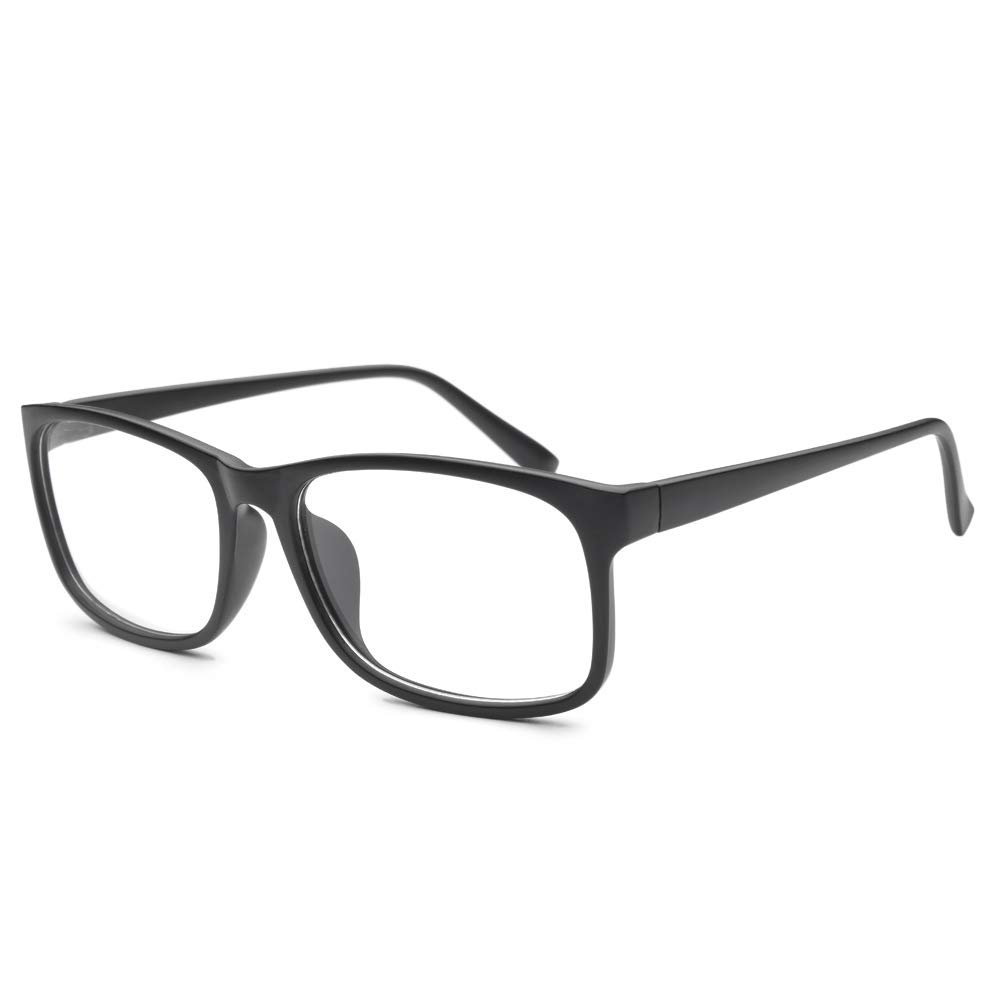 HUIHUIKK Oversized Myopia Glasses for Men & Women - Black Frame Distance Vision Eyewear (Not Reading Glasses) | Perfect for Computer Work, Driving & Daily Wear