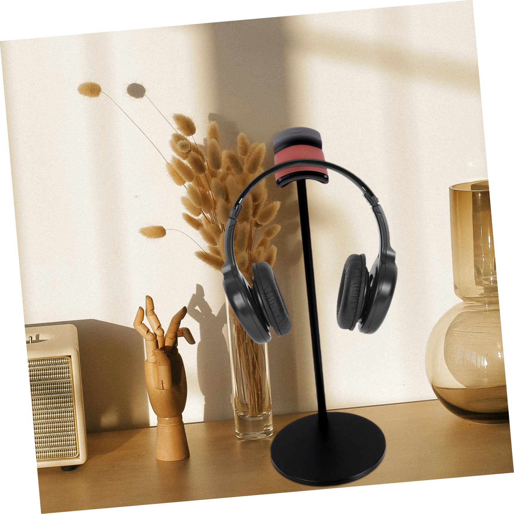 DOITOOL 3-Pack Aluminum Alloy Headphone Hanger Holder - Space Saving Desktop Headset Stand for Gaming, Office & Home Organization (Black)