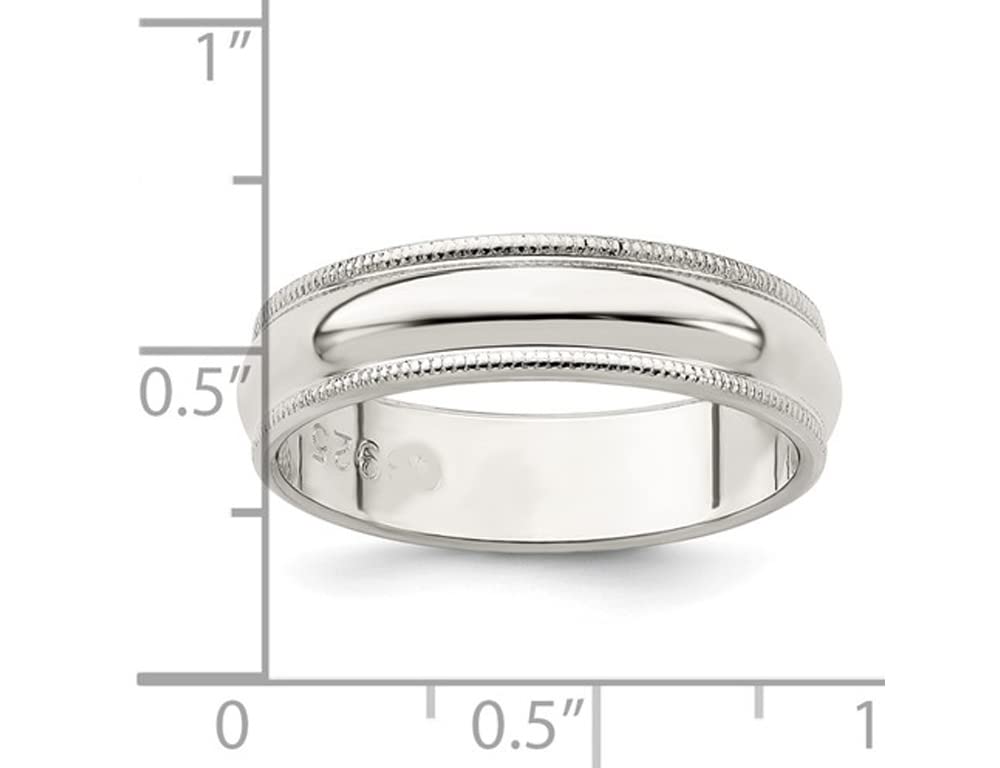 Stylish Sterling Silver Milgrain Wedding Band Ring for Women & Men - 5mm Width - Perfect for Engagements, Anniversaries & Everyday Wear