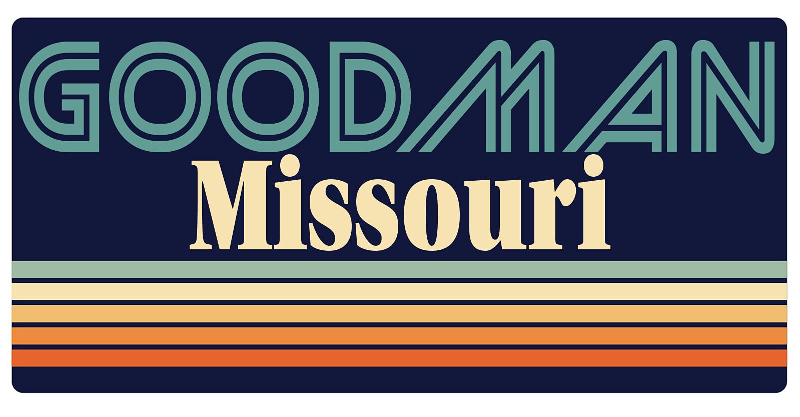 Goodman Missouri 5 x 2.5-Inch Retro Design Refrigerator Magnet - Vintage Style Decorative Fridge Magnet for Home, Office & Kitchen Organization