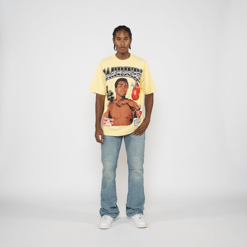 Barriers Worldwide Ali Tee - Premium Yellow Graphic T-Shirt for Men | Streetwear Fashion & Casual Everyday Wear