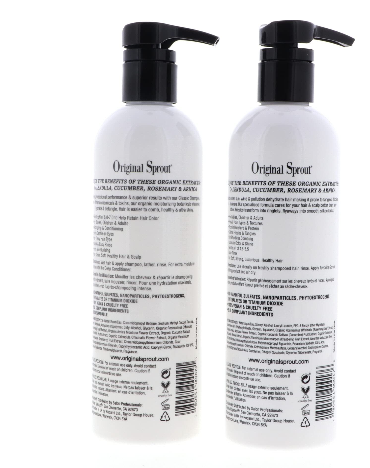 Original Sprout Classic Shampoo & Deep Conditioner Set - 12 oz for Natural Hair Care - Gentle & Nourishing for Kids & Adults - Perfect for Daily Use & Sensitive Scalp